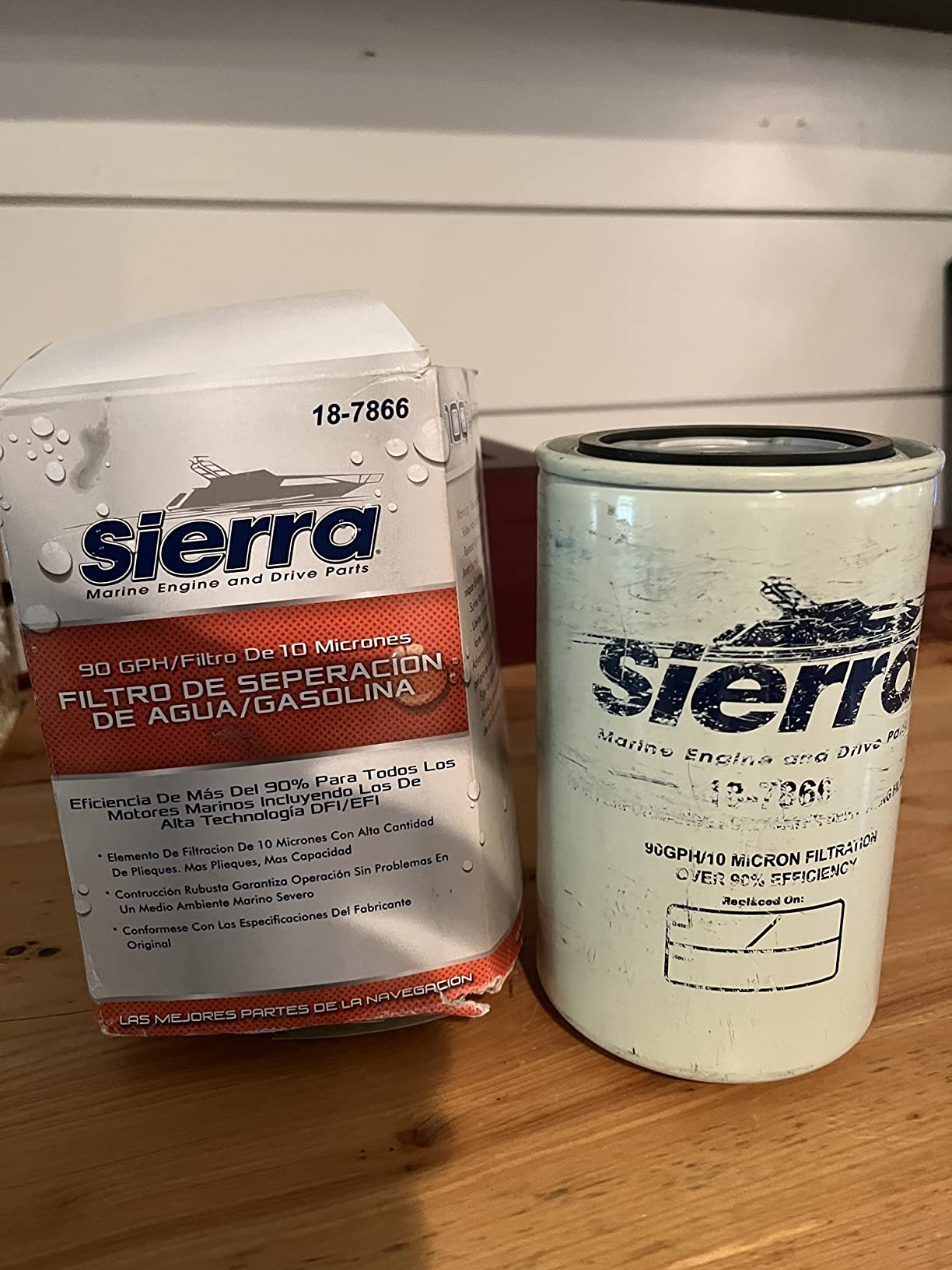 Sierra International 18-7866 10 Micron, High Capacity Fuel Water Separator Filter for Yamaha MAR-FUELF-IL-TR | Extracts over 99.8% emulsified water from gasoline customer photo 1