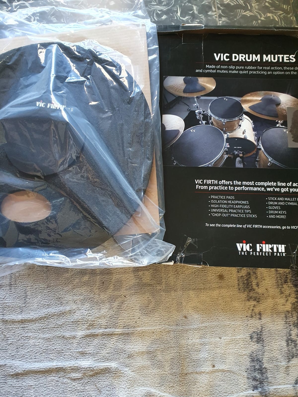 Vic Firth Drum Mute Prepack with Mutes Sized 12, 13, 14, 16, 22