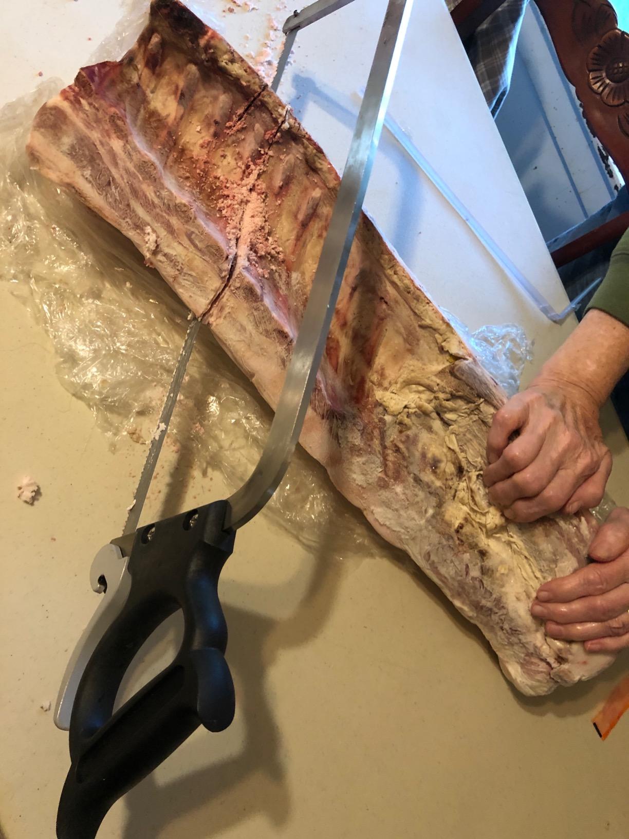 Weston Butcher Meat and Bone Saw with 22 Inch Stainless Steel Serrated Blade with Quick Release Handle (47-2201) customer photo 2
