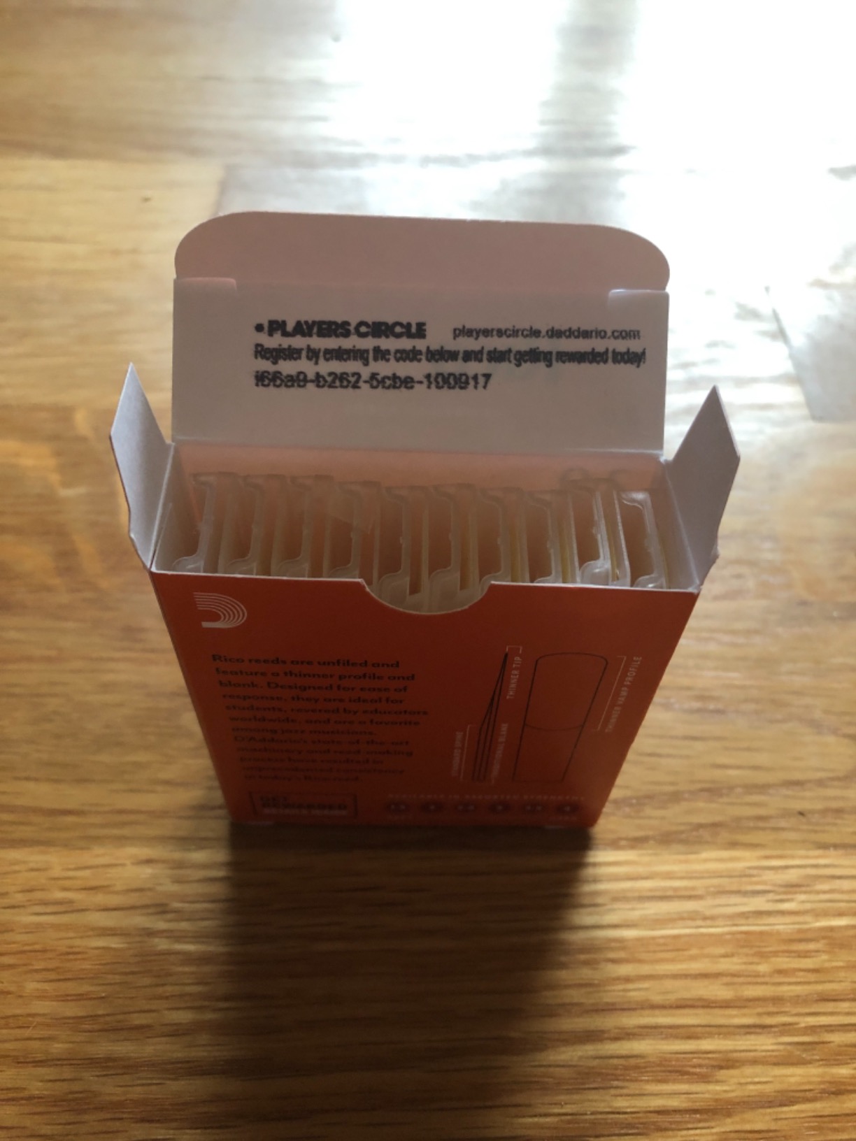Rico Organic Alto Saxophone Reeds, Strength 2.0, 10 Pack customer photo 1