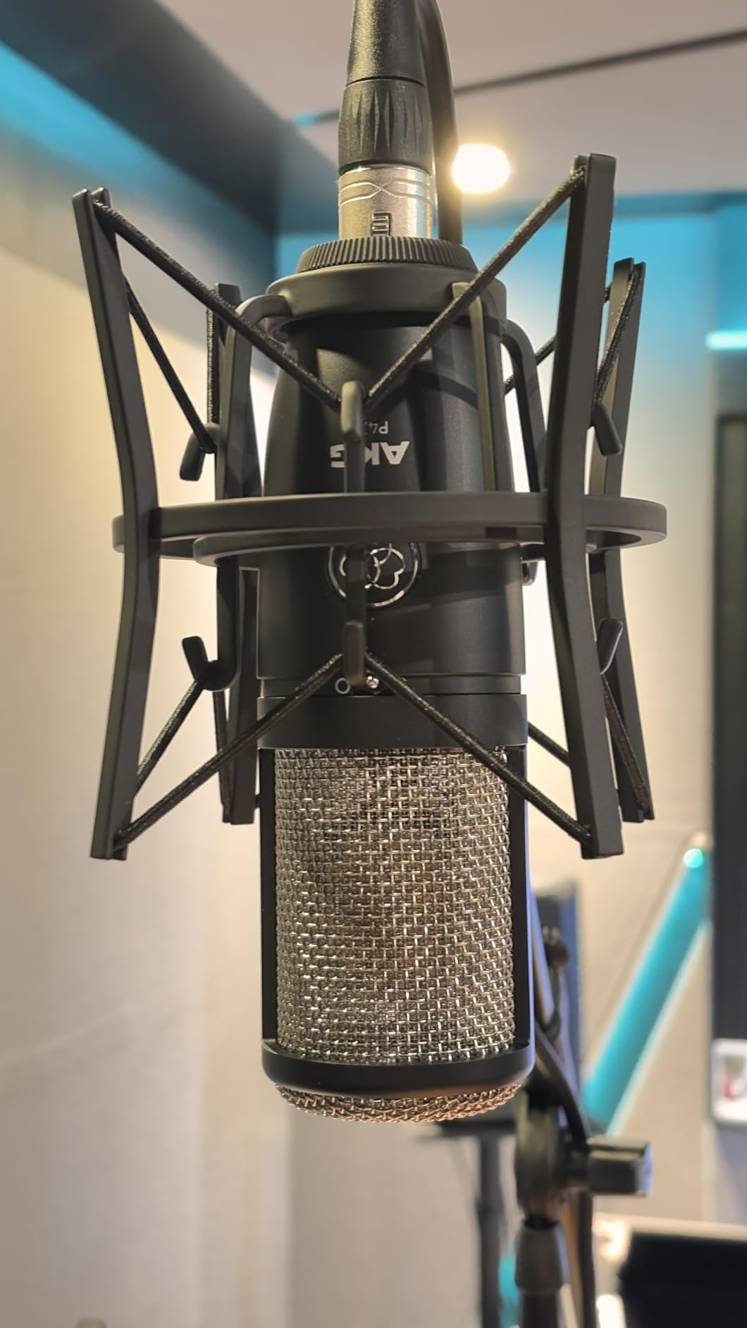 AKG Pro Audio P420 Multi-Pattern Condenser Microphone with Shock Mount and Case. Great for ensemble recording, grand piano, woodwind, brass instruments, drums and percussion. Black and Gold. customer photo 2