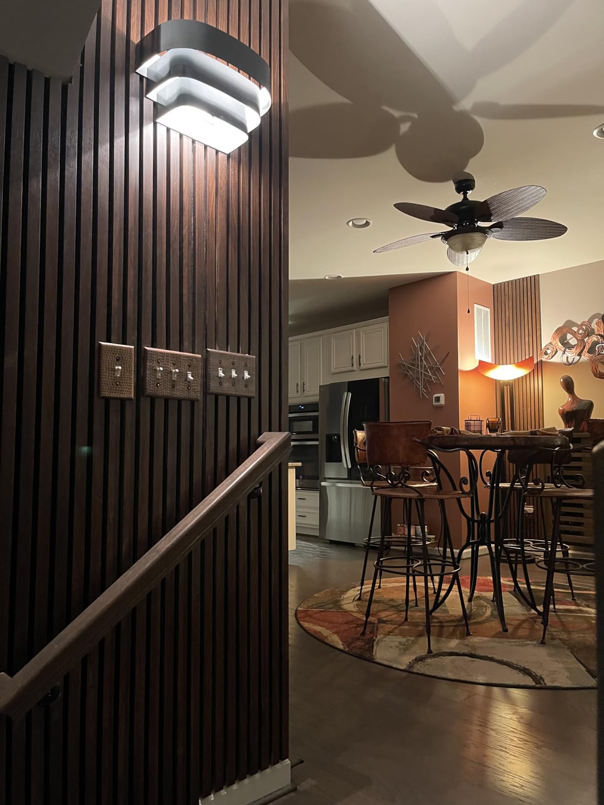 Progress Lighting 1-Light Louvered Wall Sconce Light Fixture, 7 in. Tall, Black, P7103-31 customer photo 1