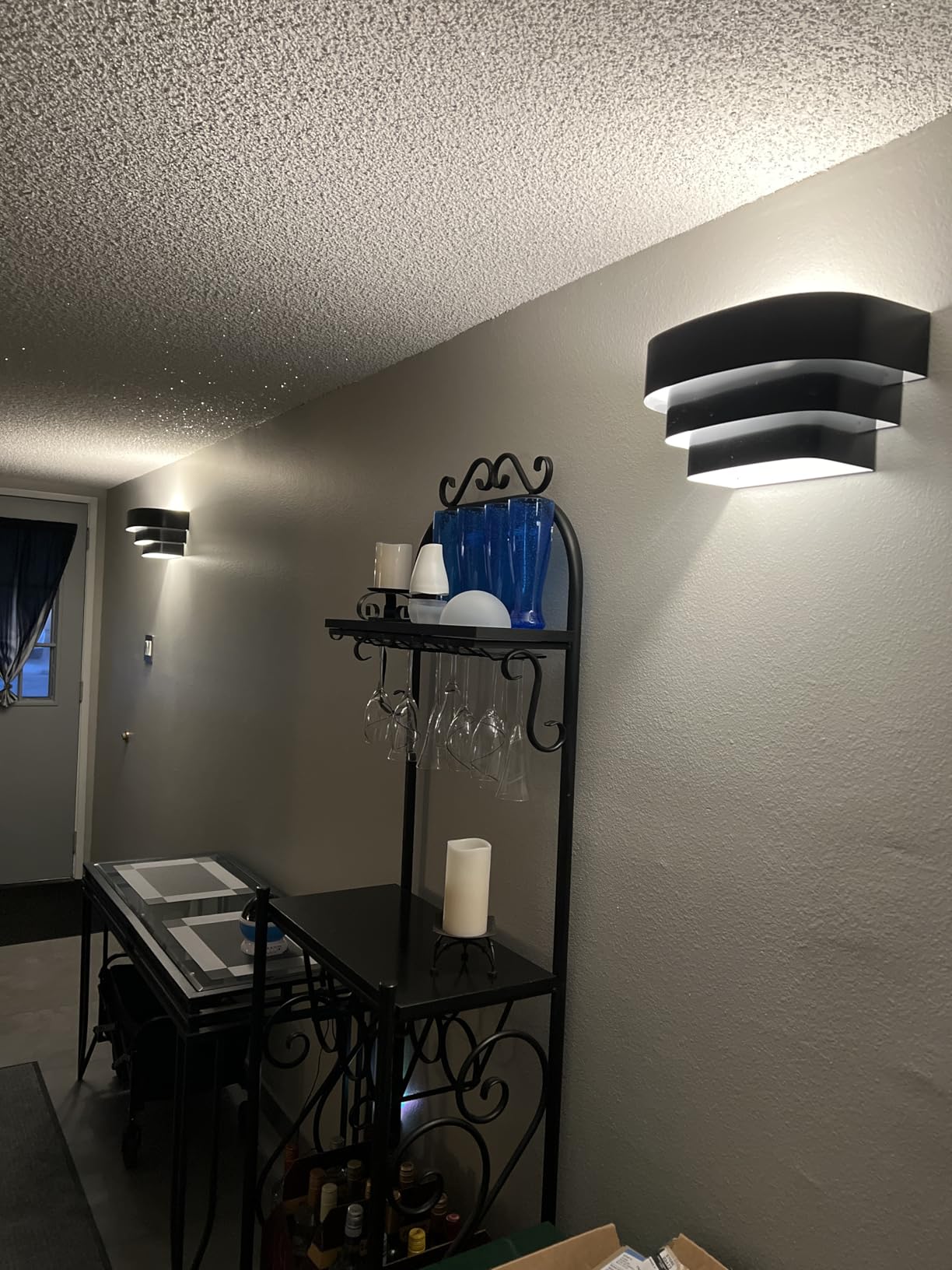 Progress Lighting 1-Light Louvered Wall Sconce Light Fixture, 7 in. Tall, Black, P7103-31 customer photo 2