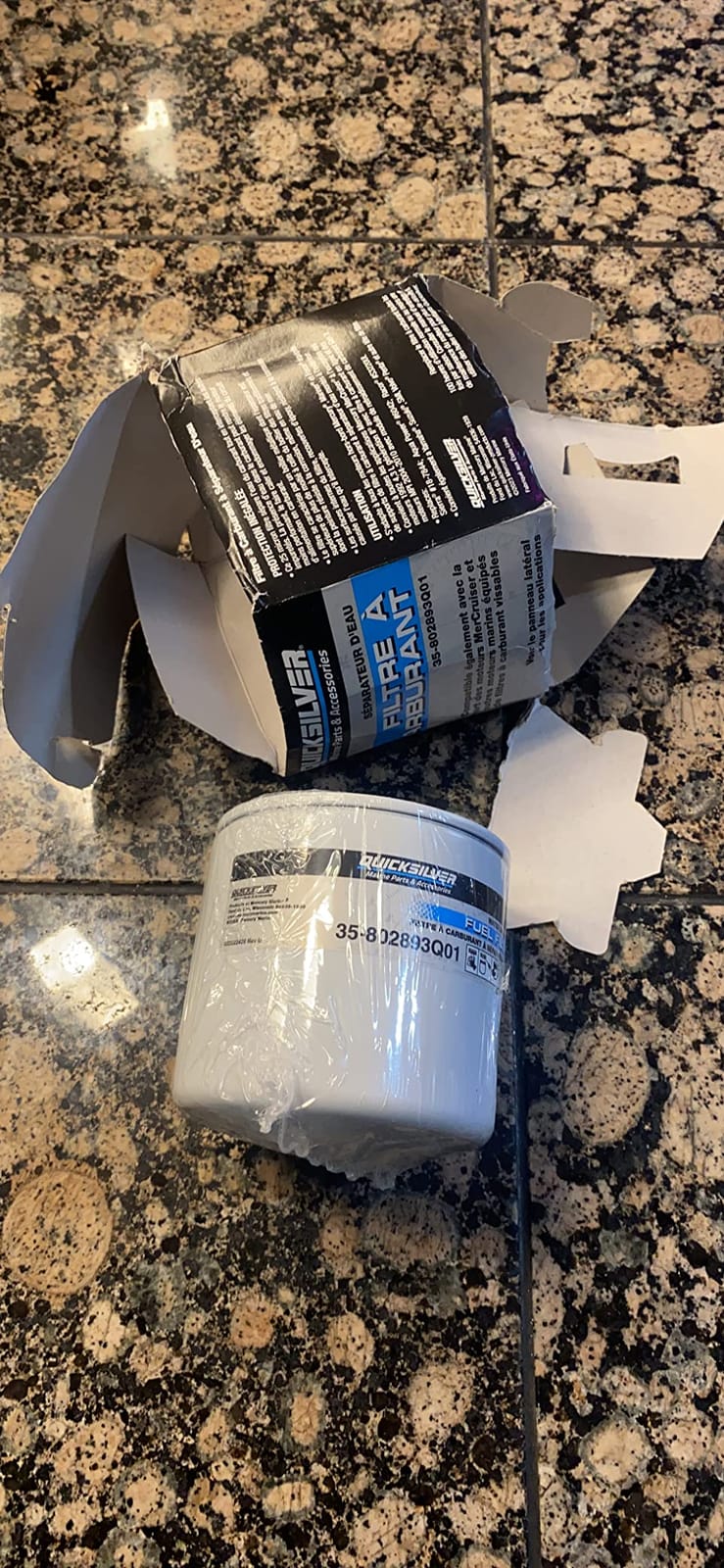 Quicksilver 802893Q01 Water Separating Fuel Filter for Mercury and Mariner Outboards, MerCruiser Sterndrive and Inboard Engines customer photo 1