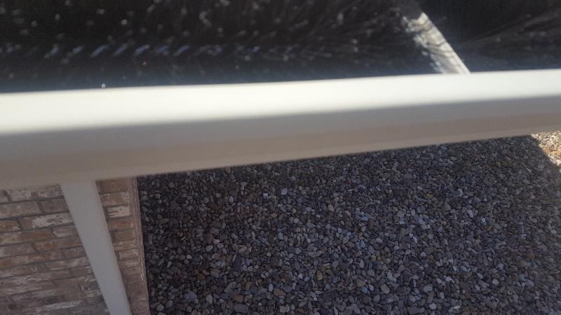GutterBrush 4.25 inch Gutter Guards, Fits 5 Inch Gutters, 60 Ft Leaf Filter | DIY gutter guard and leaf filter blocks leaves and debris, reduces cleaning and keeps water flowing in 5 inch gutters. customer photo 1