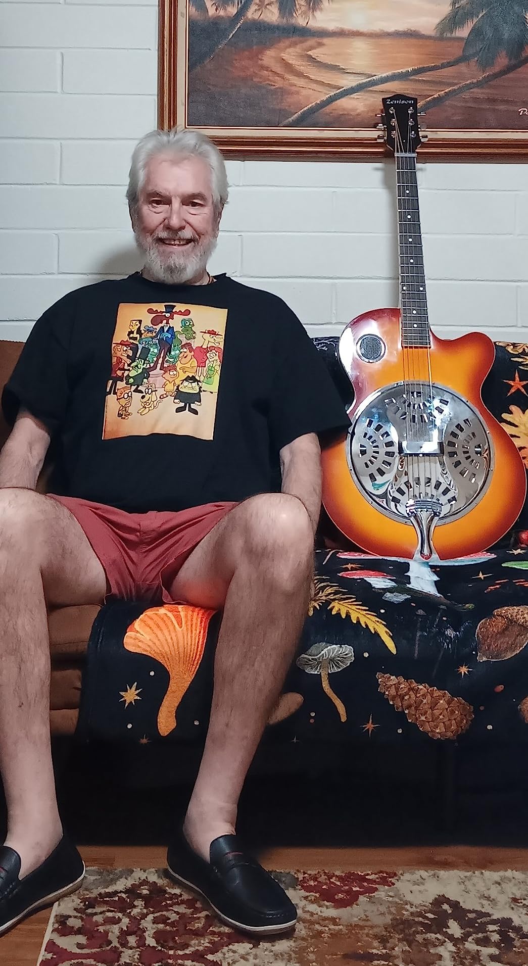 Acoustic Electric Guitar Sunburst Mahogany Traditional Resonator with Built-in Pre Amplifier, Steel Strings customer photo 2