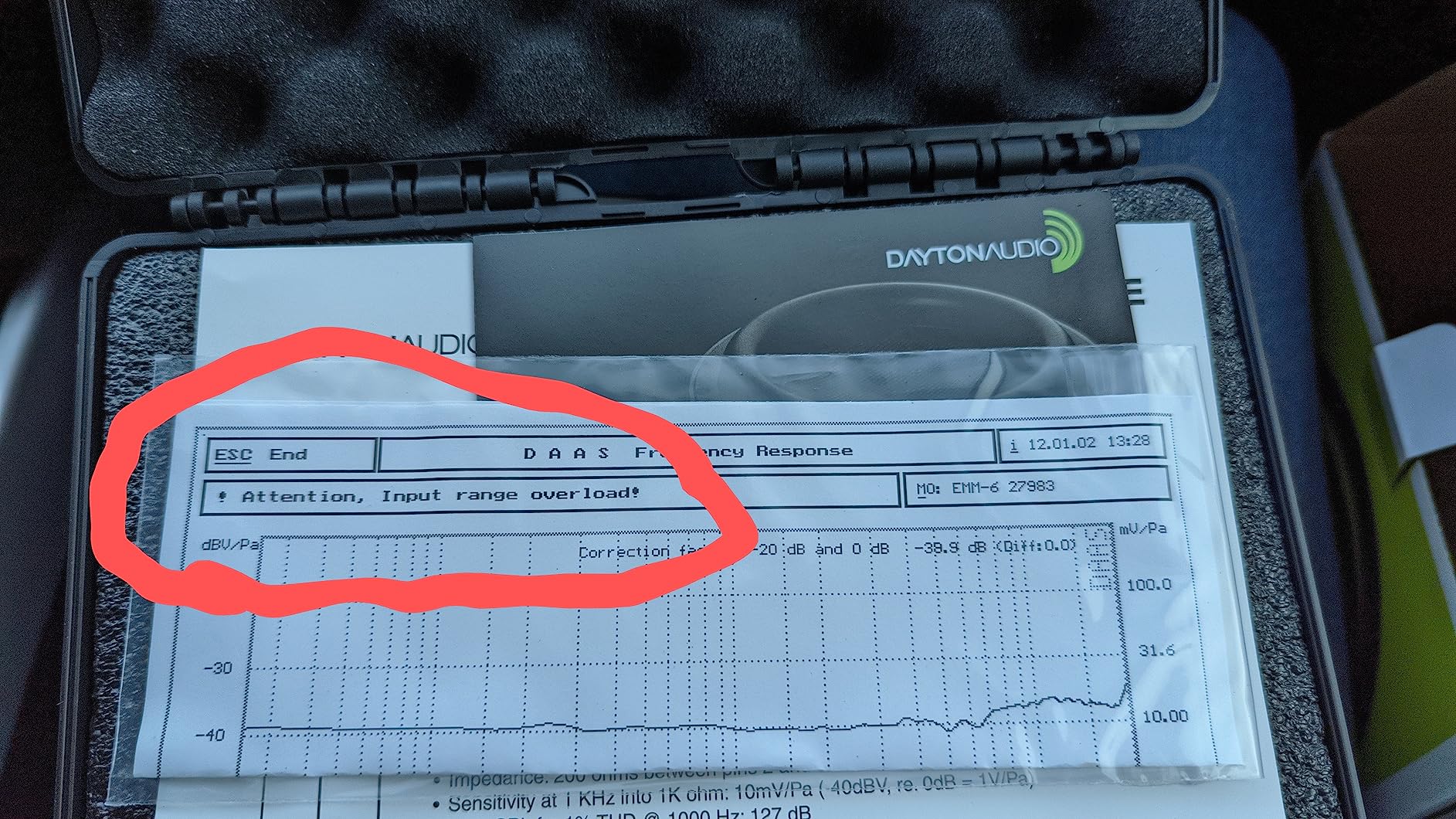 Dayton Audio EMM-6 Precision Omnidirectional Electret Condenser Microphone for Room Acoustic Analyzers and Audio Measurement Systems, Calibration Data File with Response Graph Included customer photo 2
