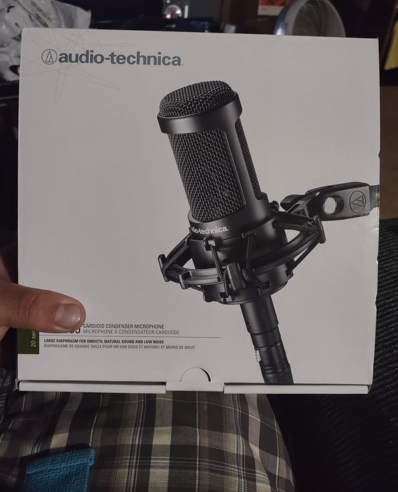 Audio-Technica AT2035 Cardioid Condenser Microphone, Perfect for Studio, Podcasting & Streaming, XLR Output, Includes Custom Shock Mount | Includes shockmount, threaded adapter and protective pouch for recording, protection and storage customer photo 1