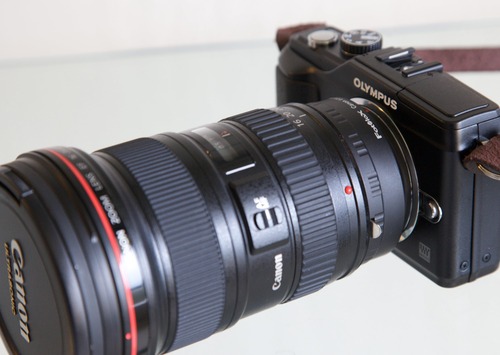 Lens Adapter - Compatible with Canon EF & EF-S Lenses to fit Micro Four Thirds (MFT, M4/3) Mount Mirrorless Cameras customer photo 1