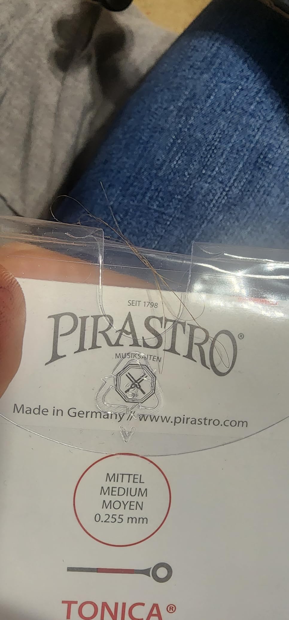 Pirastro 412021 Tonica 4/4 Violin String Set, Medium Gauge with Ball End E, Premium Strings Made With Fine Flexible Synthetic Core, Replacement Accessory for Professional and Student Violin Players customer photo 2