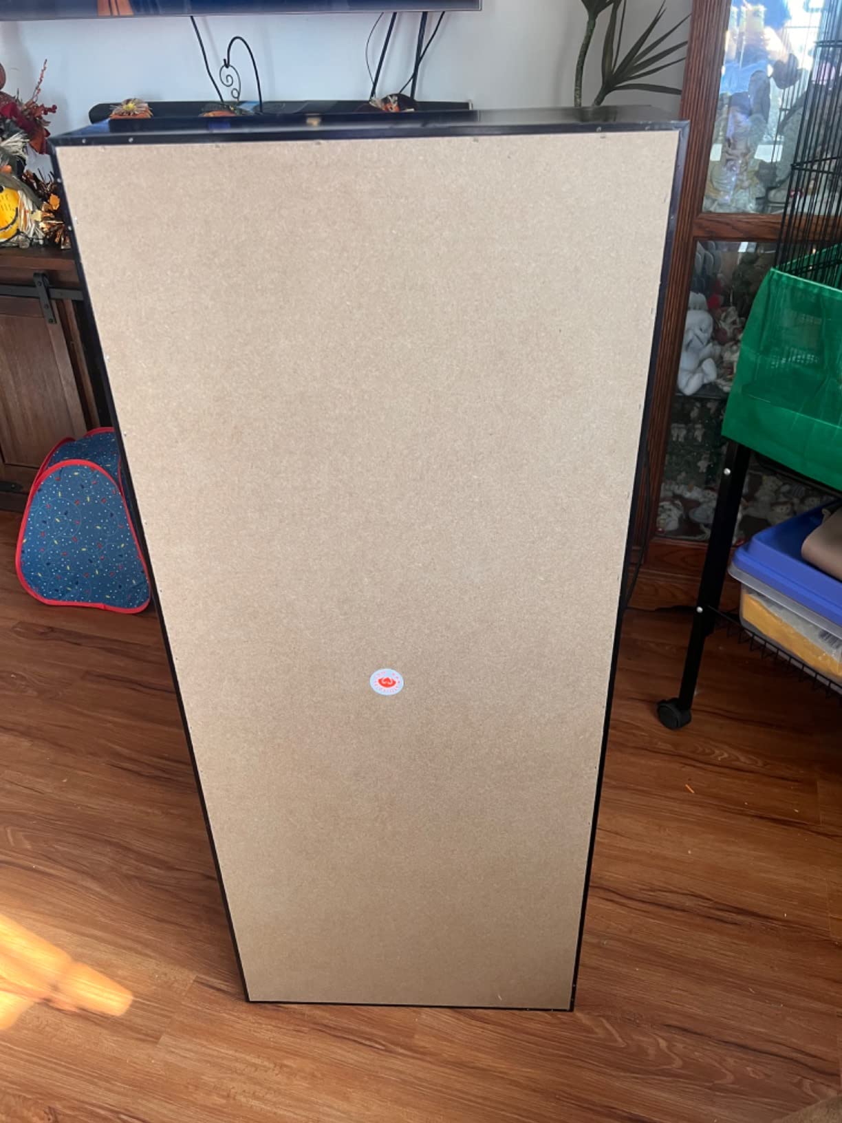 sfDisplay.com,LLC. Guitar Display Case Cabinet Wall Rack for Fender or Acoustic w/UV Protection- Lockable w/Horizontal mounting, Walnut customer photo 2