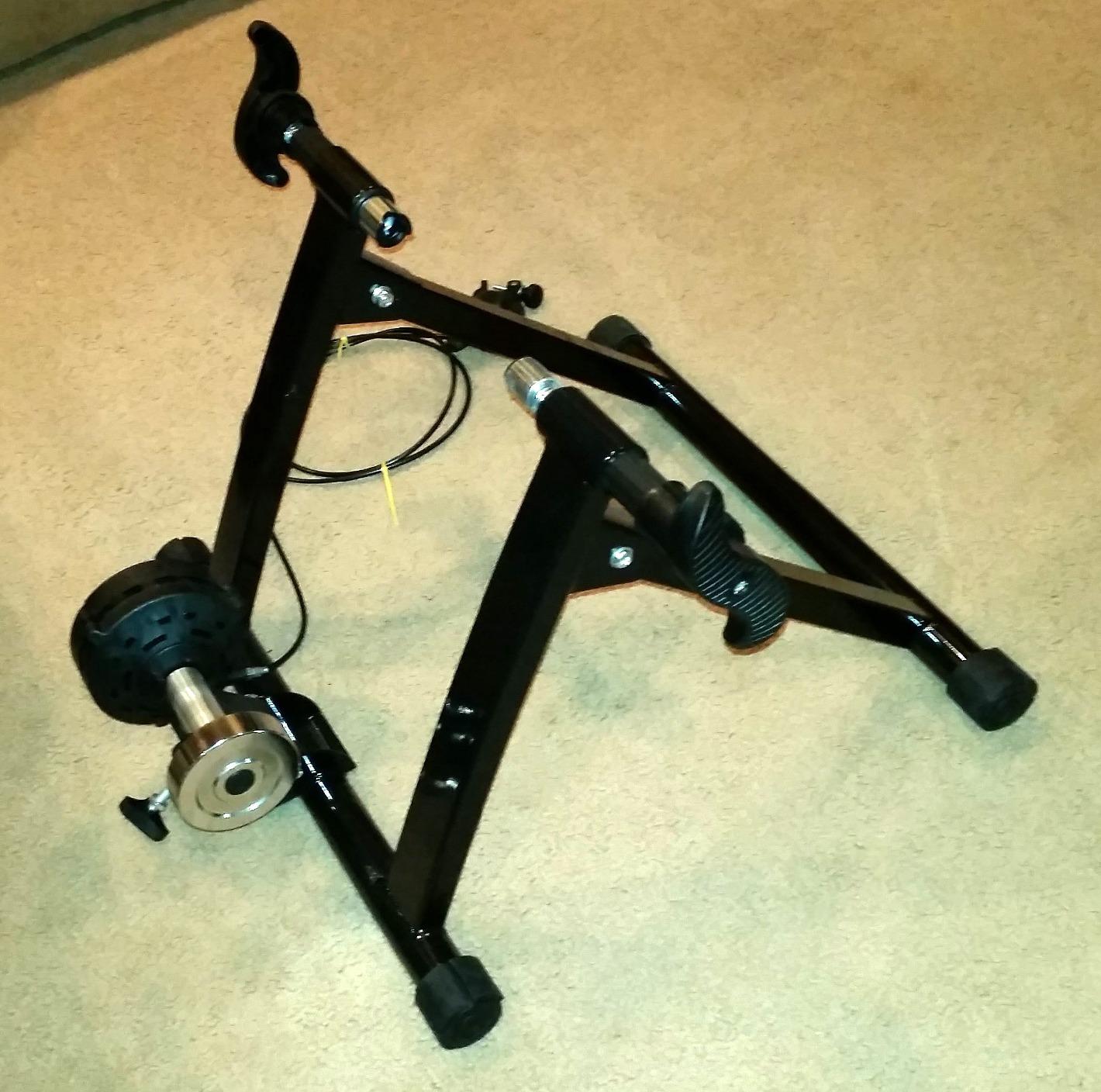 FDW Magnetic Bike Trainer Stand for Indoor Riding, Steel Bicycle Exercise Training Stand with Noise Reduction Wheel,Stationary Bike Resistance Trainer for Road & Mountain Bikes customer photo 2