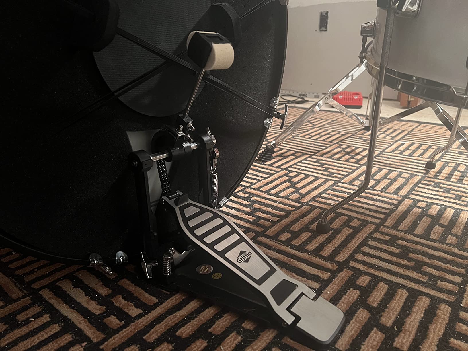 Griffin 6 Piece Drum Hardware Pack (Percussion TiltPro X Edition) - Full Stand Kit with Snare, Hi-Hat, Cymbal Boom, Kick Pedal & Throne for Gigs or Studio customer photo 1