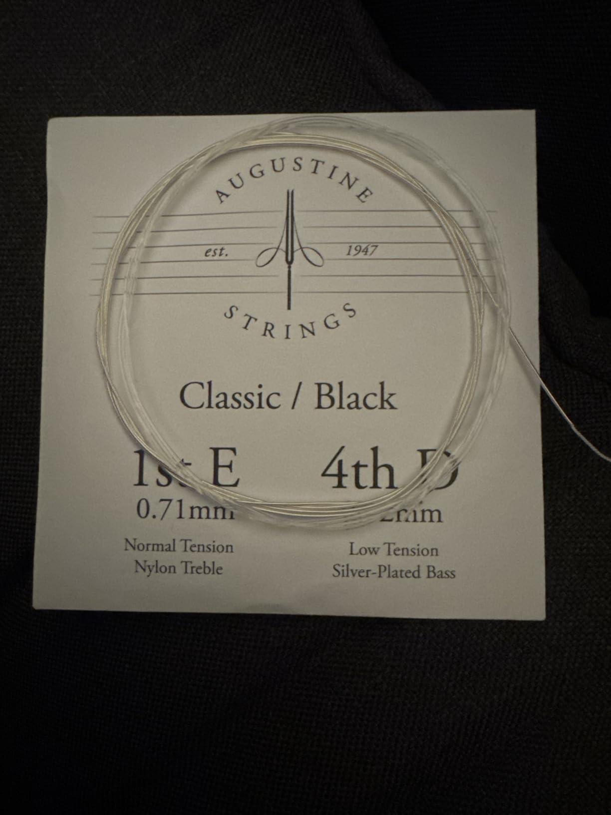 Augustine Strings Classic Black - Low Tension Classical Guitar Strings - The Original Nylon String - 1 Set customer photo 2