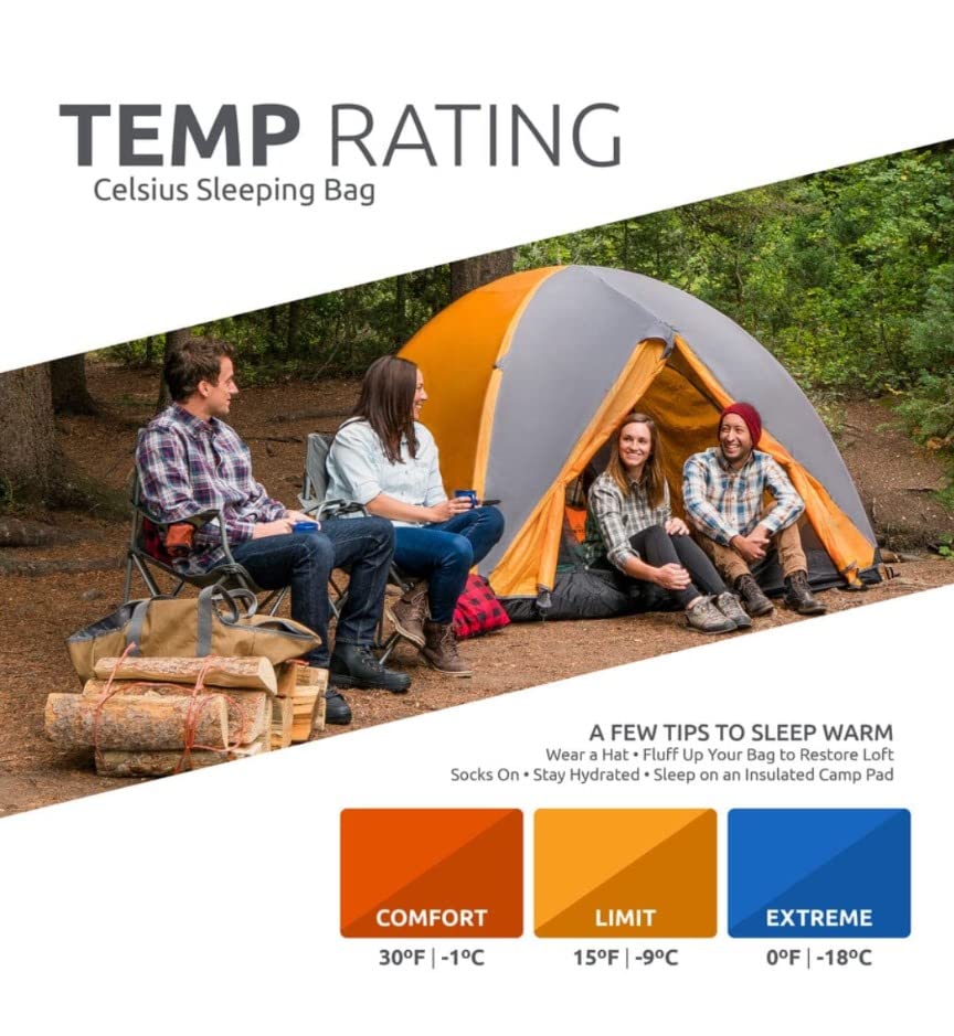 Teton Celsius Regular, 25F, 20F, 0F Degree Sleeping Bags, All Weather Bag for Adults and Kids, Camping Made Easy and Warm, Travel Sack Included customer photo 2