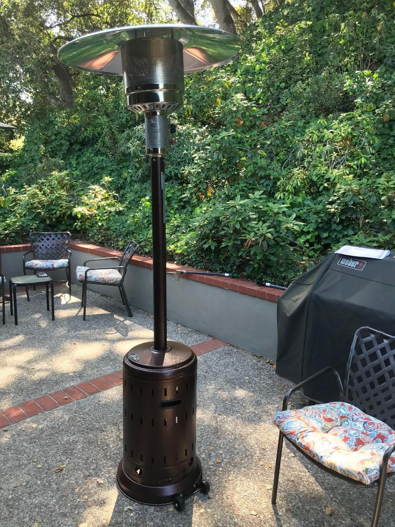 Fire Sense 61130 Patio Heater with Wheels, 48,000 BTU, Aqua Blue | Electronic Ignition System, Portable Outdoor Propane Heater, All Seasons customer photo 2