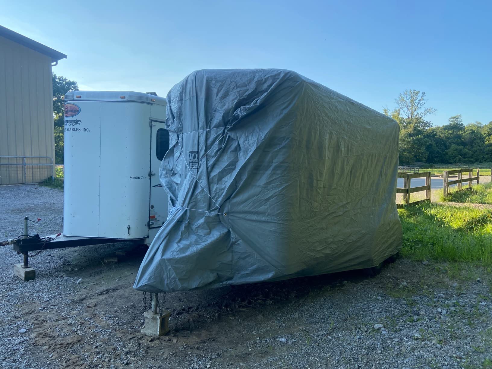 ADCO 46004 SFS Aqua-Shed Bumper-Pull Horse Trailer Cover - 14'1