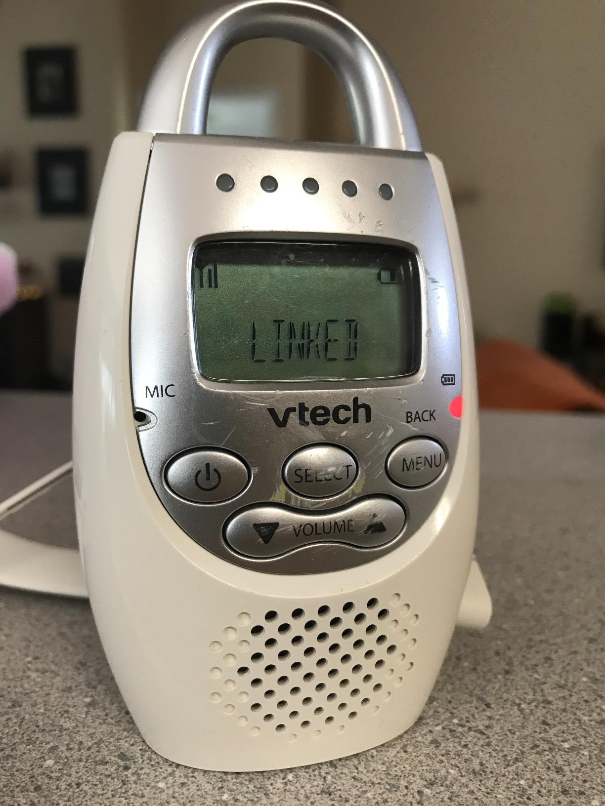 VTech DM221-2 Digital Audio Baby Monitor with 2 Parent Units, DECT 6.0, 1000ft Long Range, Talk Back Intercom, Vibrating Alert, Night Light, Rechargeable - White customer photo 1