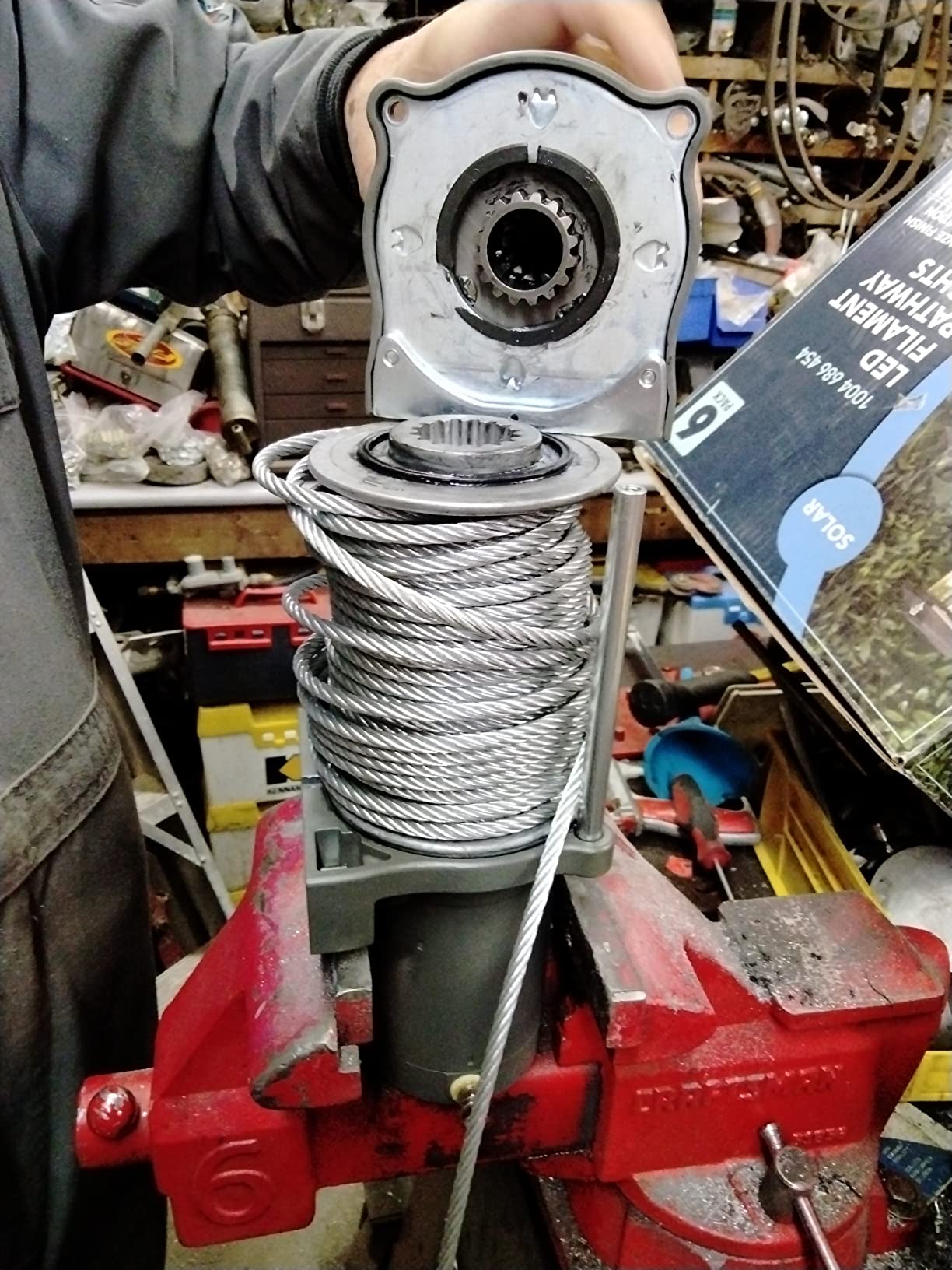 WARN Vantage 4000 12V DC Electric Winch for ATV UTV side-by-side with 4000 lb pull capacity, 55 ft steel wire rope, roller fairlead, and wired remote customer photo 2