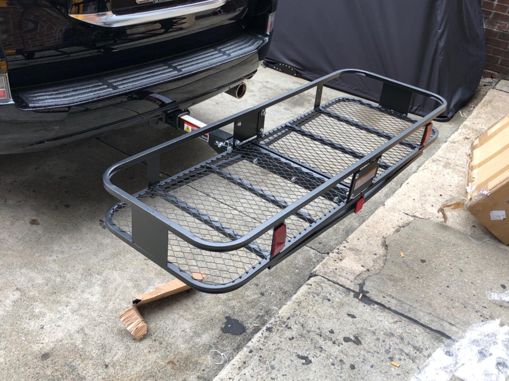 MaxxHaul 70103 500 lb. Capacity Steel Hitch Mount Folding Cargo Carrier Mesh Basket Fits 2 inch Hitch Receiver 60 x 21 x 6.5 in For Car SUV Pickup Truck Van Camping Traveling customer photo 1