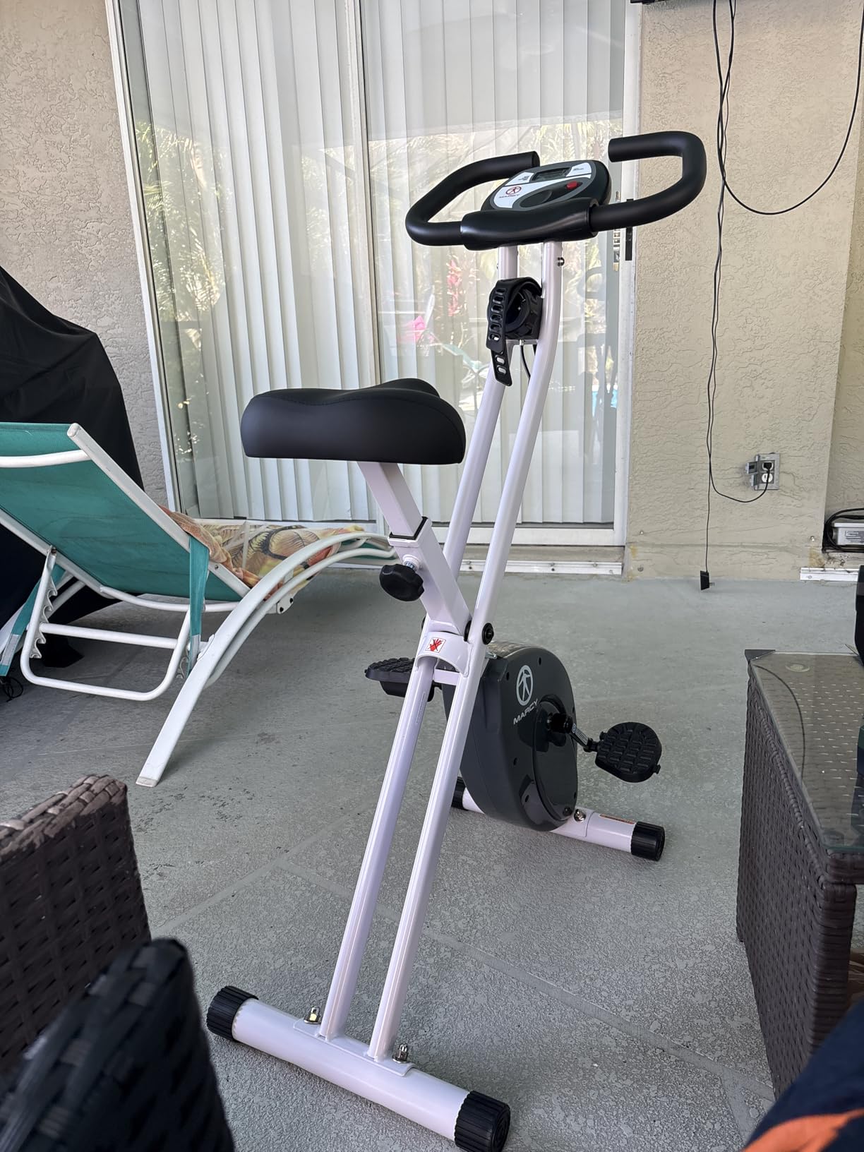 Marcy Foldable Upright Exercise Bike with Adjustable Resistance for Cardio Workout & Strength Training customer photo 1