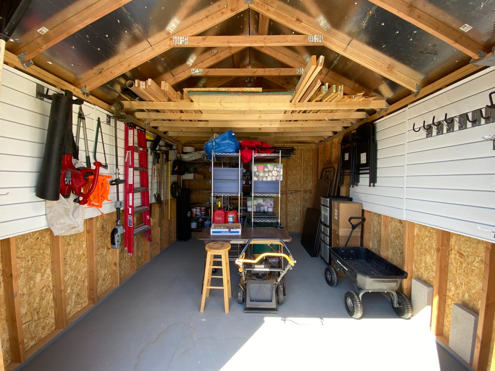 Proslat 88102 Heavy Duty PVC Slatwall Garage Organizer, 8-Feet by 4-Feet Section, White customer photo 1