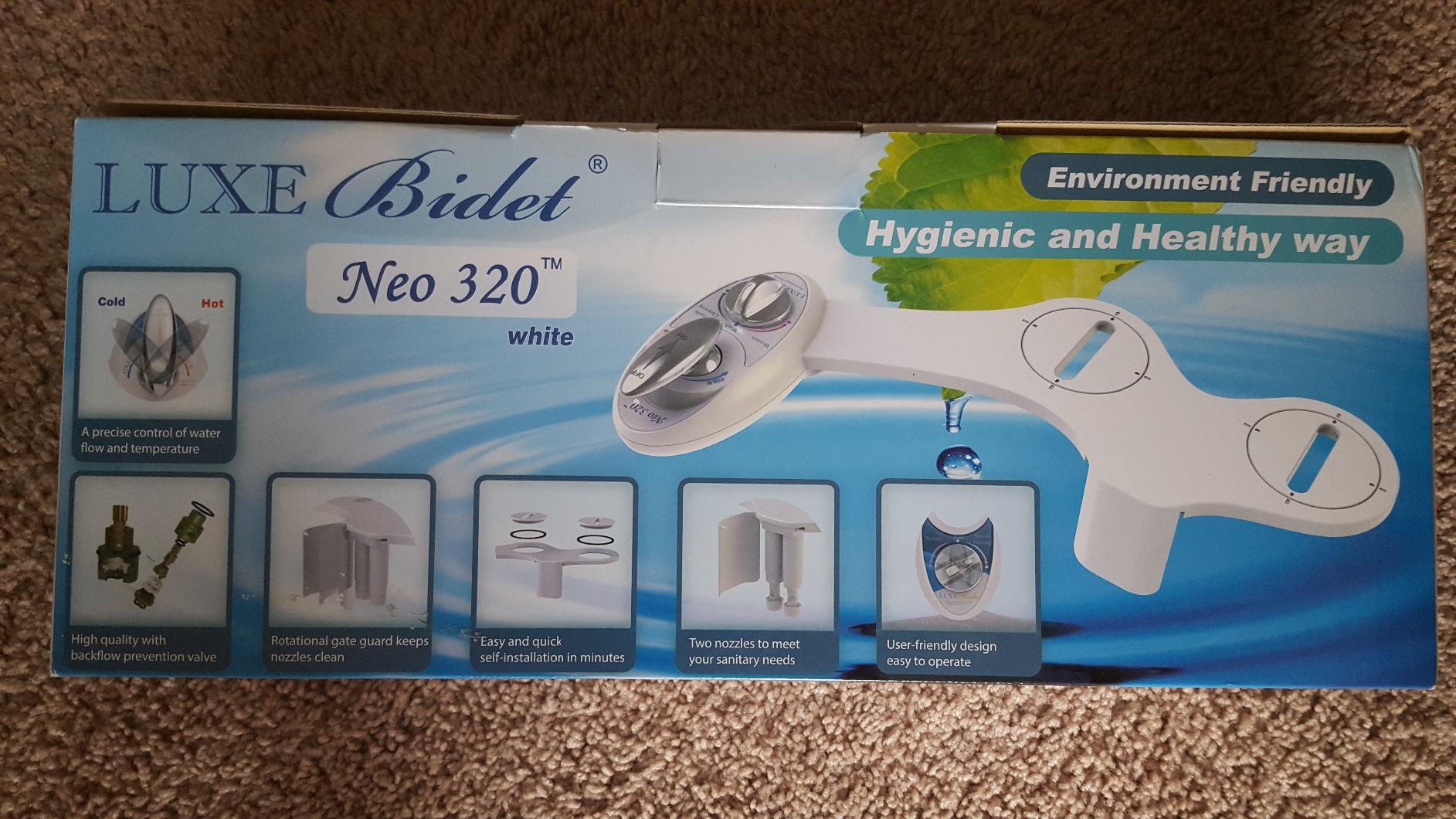 LUXE Bidet NEO 320 - Warm Water Bidet Attachment for Toilet Seat, Blue | Non-Electric, Warm Water, Dual Nozzle, Self-Cleaning, Adjustable Water Pressure, Rear & Feminine Wash customer photo 1