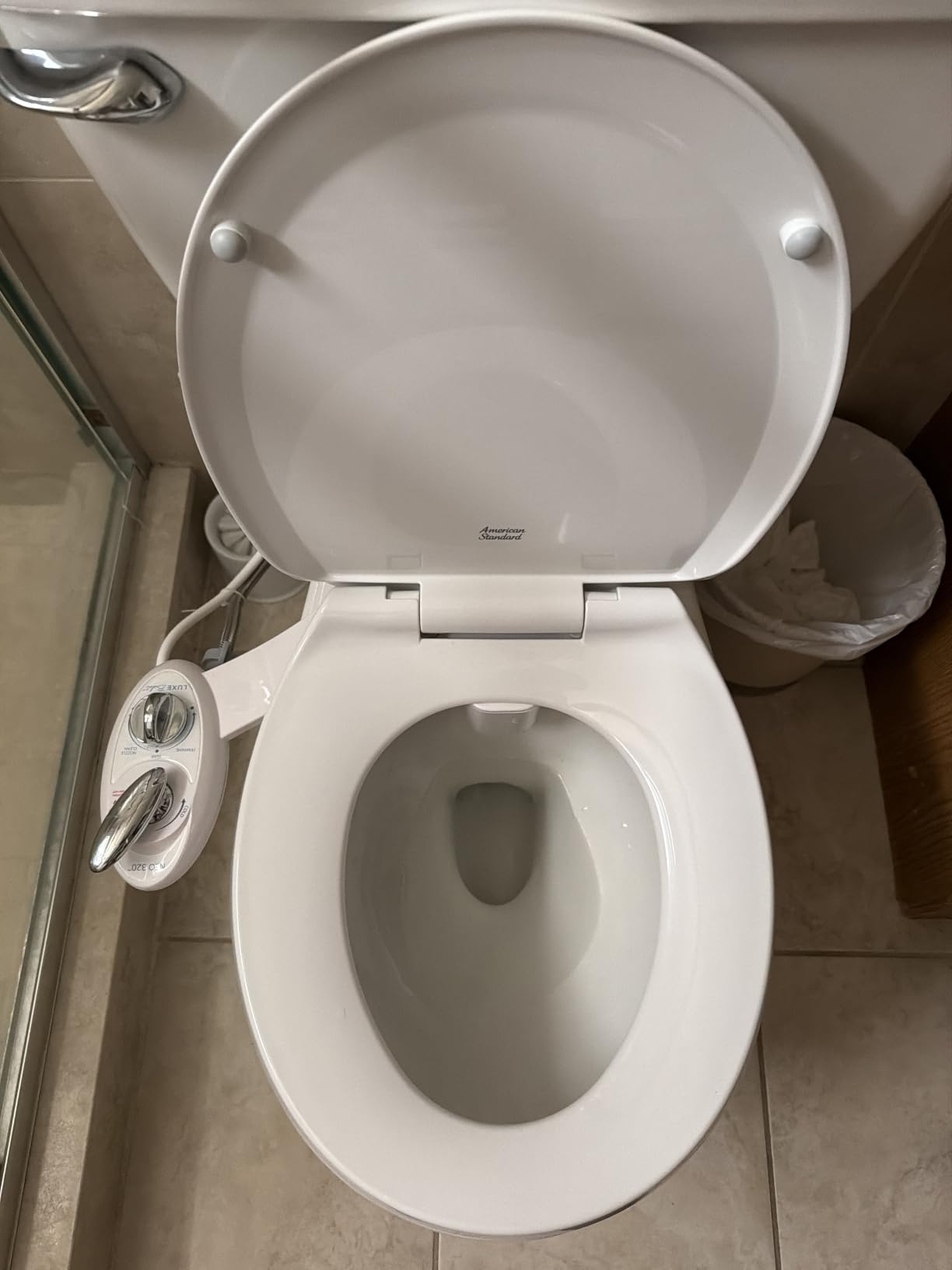 LUXE Bidet NEO 320 - Warm Water Bidet Attachment for Toilet Seat, Blue | Non-Electric, Warm Water, Dual Nozzle, Self-Cleaning, Adjustable Water Pressure, Rear & Feminine Wash customer photo 2