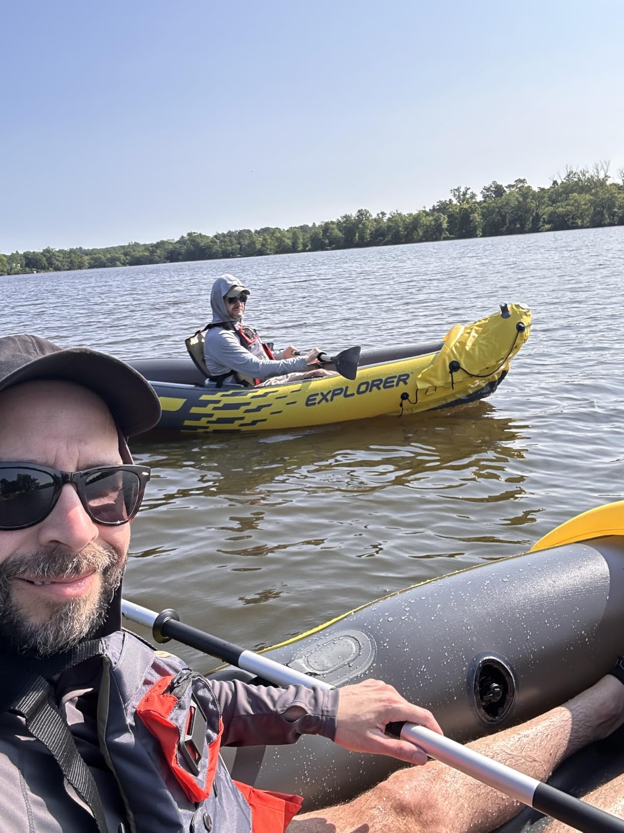 Intex 68307EP Explorer K2 Inflatable Kayak Set: Includes Deluxe 86in Aluminum Oars and High-Output Pump - SuperStrong PVC - Adjustable Seats with Backrest - 400lb Weight Capacity customer photo 1