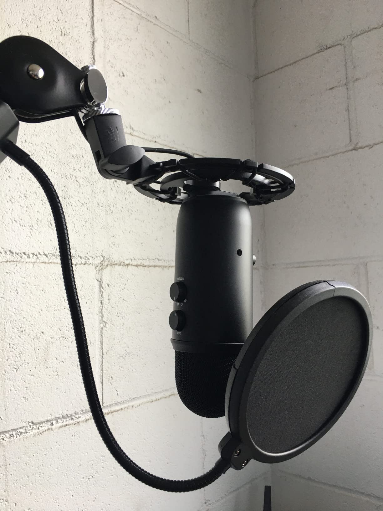 NEEWER Professional Microphone Pop Filter Shield | Compatible with Blue Yeti and Other Mic, Dual Layered Wind Pop Screen, Flexible 360 Degree Gooseneck Clip, Stabilizing Arm customer photo 2