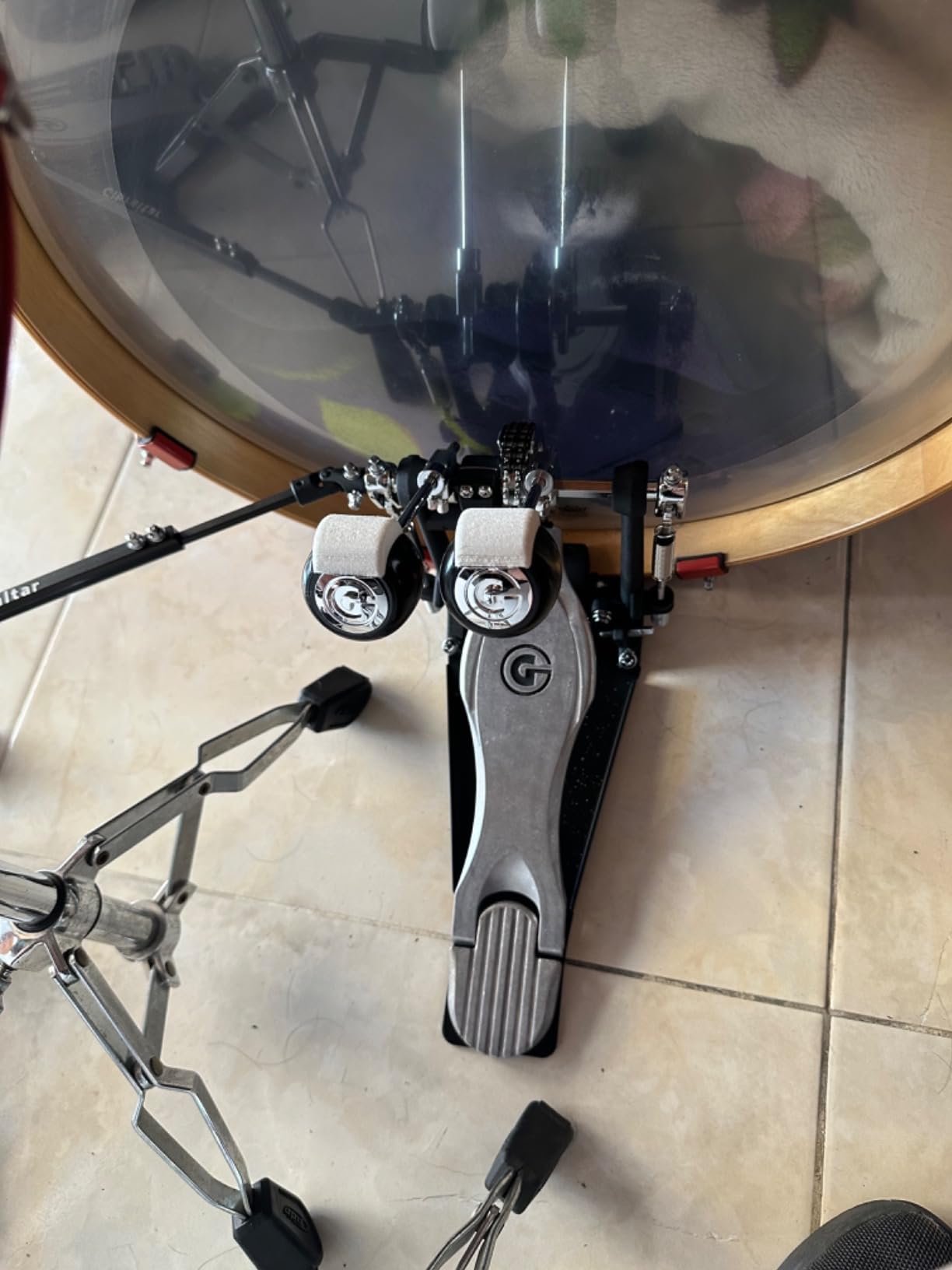 Gibraltar 6000 Series Double Chain Drive Double Bass Drum Pedal, with G Style Fast Touch Footboards, Dual Surface Beaters, CAM Drive System, Smooth Action & Adjustable Setup (6711DB) customer photo 1