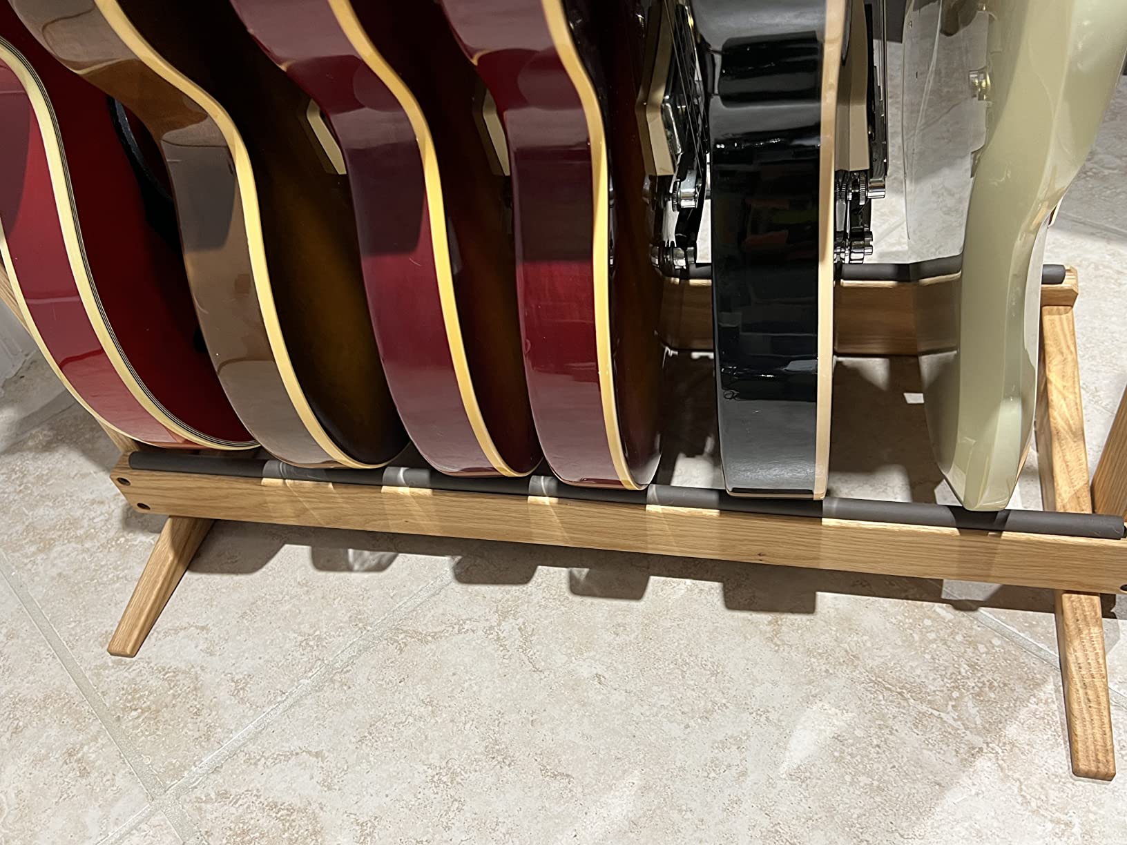 String Swing Guitar Stand for 6 Electric or Bass, or 3 Acoustic Guitars for Home or Studio (CC34) customer photo 1
