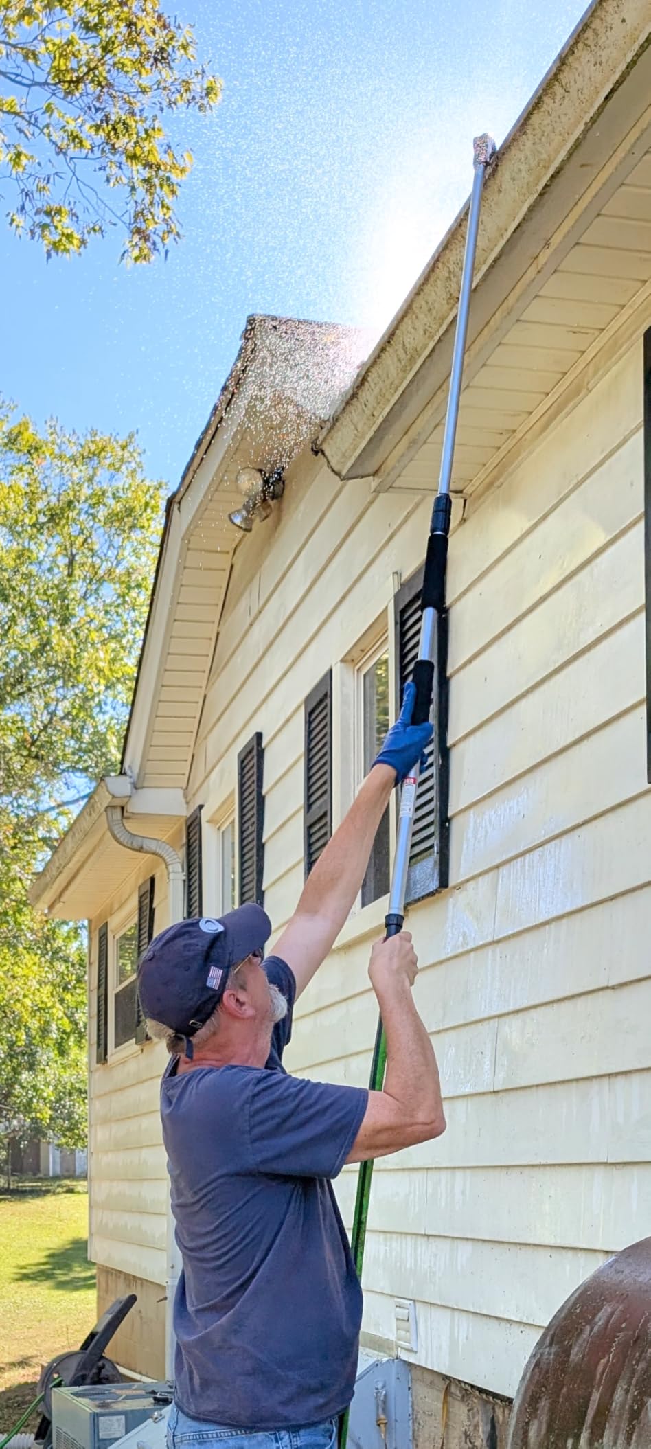 Orbit Telescoping Gutter Cleaning Wand, Silver - 58543 | Telescoping Wand Extends for Easy Gutter Cleaning & High-Reach Rinsing Without a Ladder, Connects to Hose customer photo 2