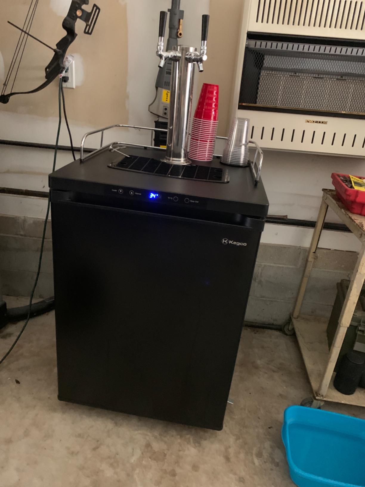 Kegco K309B-2 Double Faucet Digital Black Kegerator customer photo 2