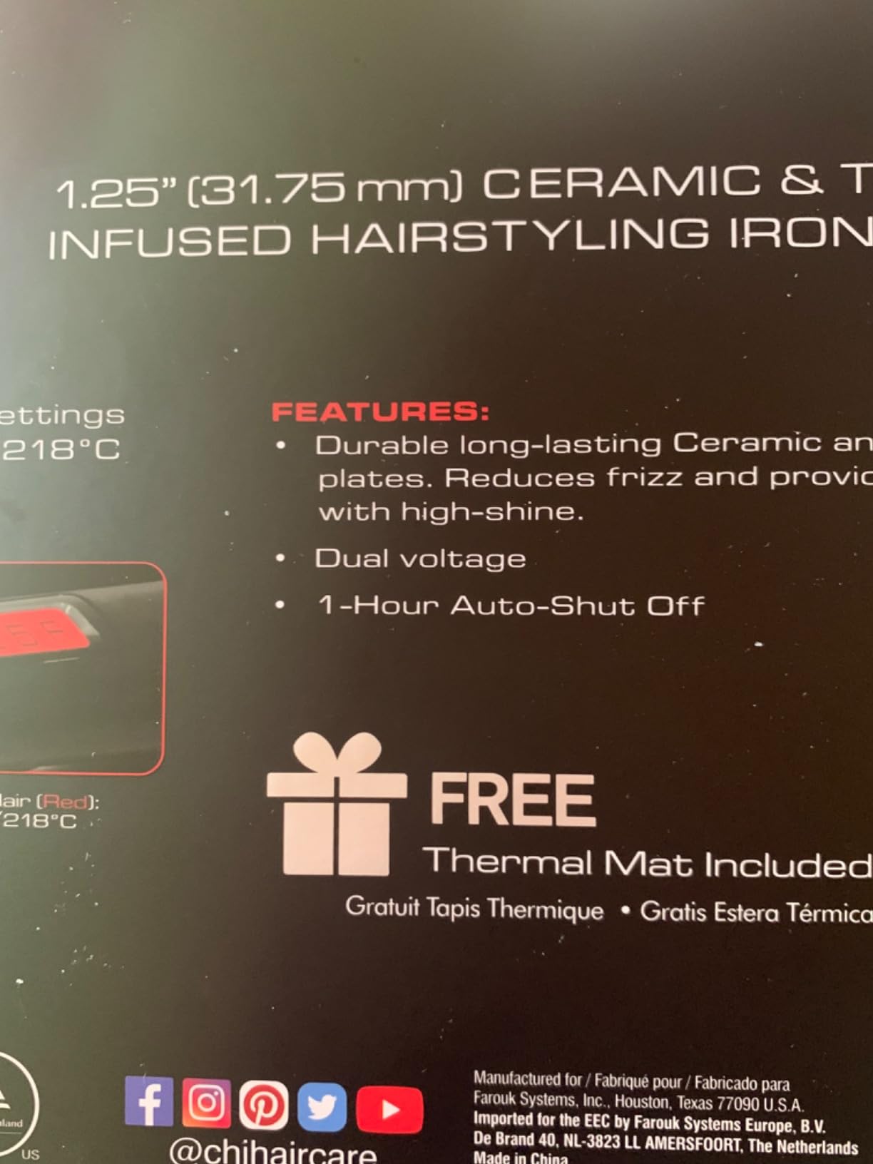 CHI G2 Titanium Infused Ceramic 1