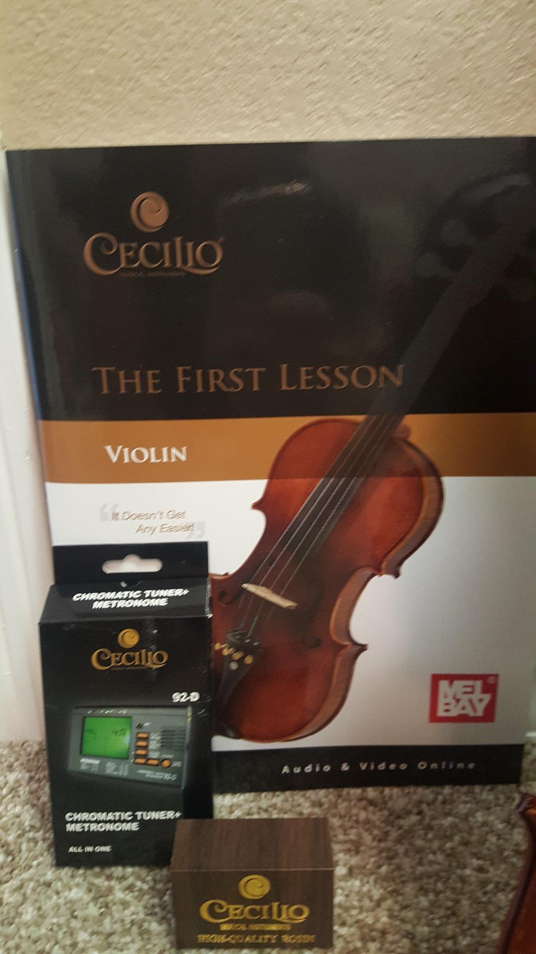 Cecilio 1/2 Violin Solidwood Violin with Hard Case, Bow, Rosin, Tuner, Shoulder Rest & Lesson Book - Ideal for Beginners customer photo 1