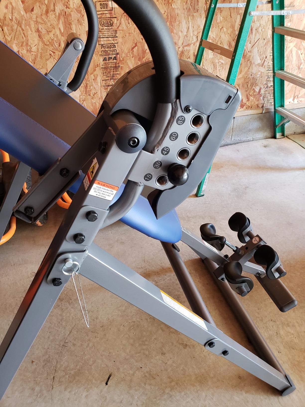 INNOVA HEALTH AND FITNESS ITM4800 Advanced Heat and Massage Inversion Table, Black/ Blue / Gray customer photo 1