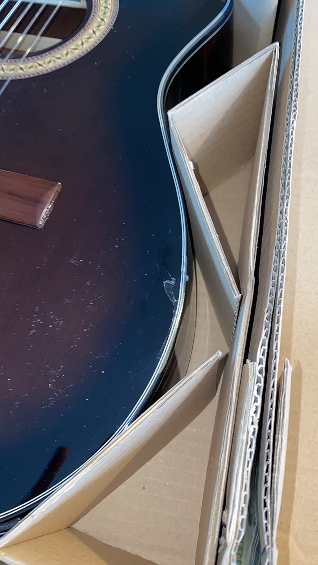 Ibanez GA35TCEDVS Thinline Acoustic-Electric Classical Guitar Dark Violin Burst customer photo 2