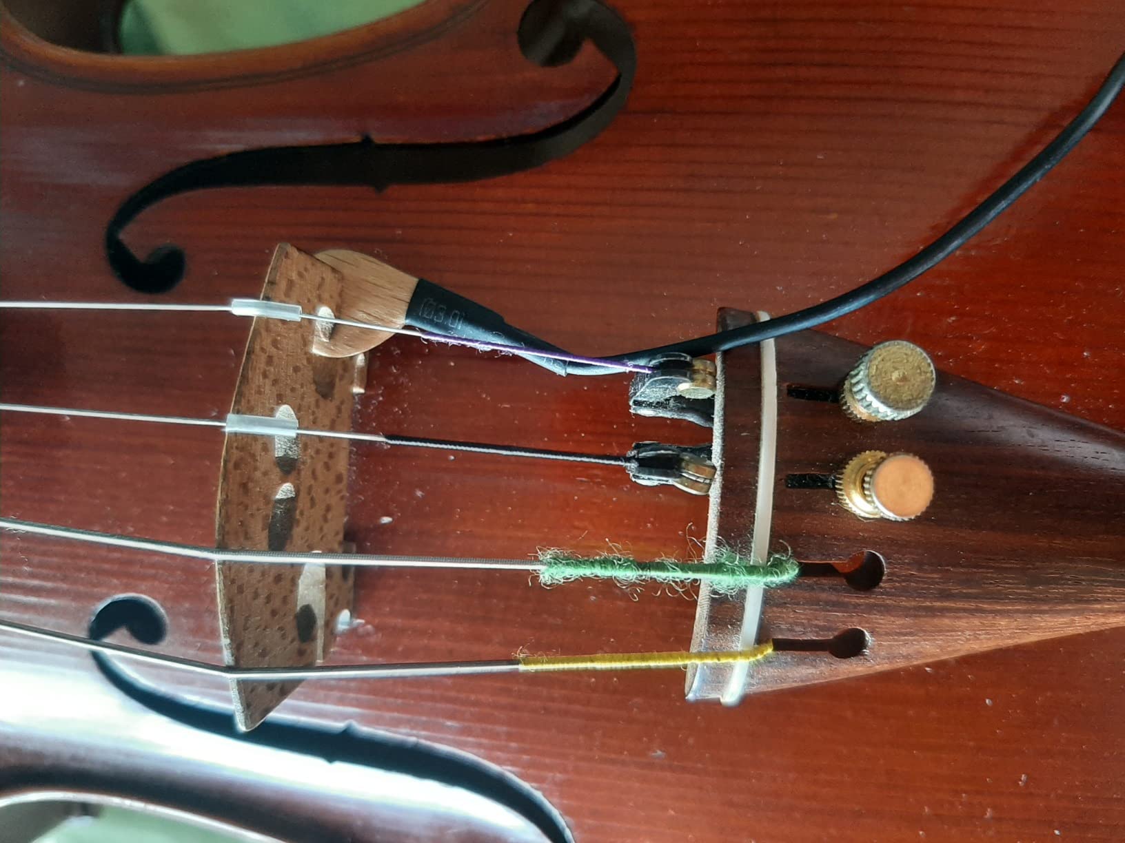 KNA VV-3 Violin Viola Piezo Pickup, Bridge Mounted Pickup | Easy installation, 1/4