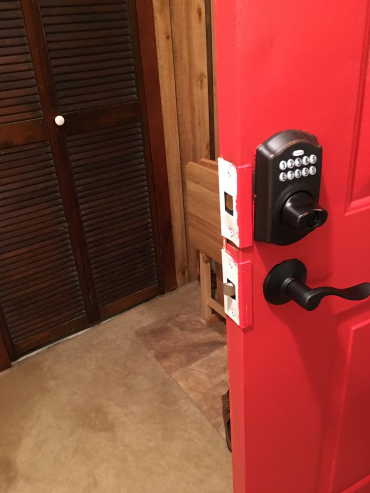 Door Armor MINI, 3 Piece Door Reinforcement Kit, Satin Nickel, Made in USA | Door Jamb & Frame Security Plate For Anti Kick In Protection, Deadbolt Reinforcement Plate, Security Device, Made In USA customer photo 2