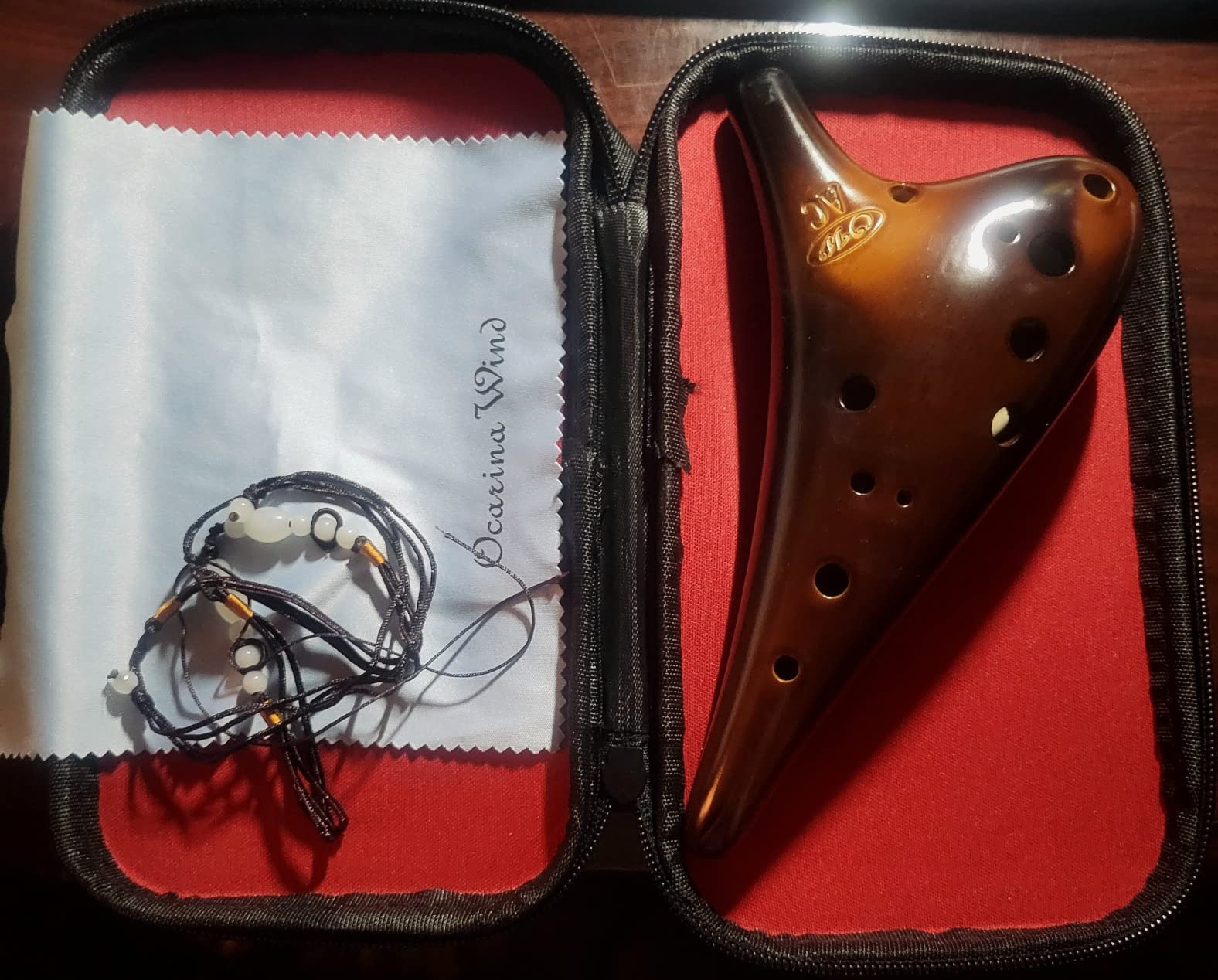 OcarinaWind 12 Hole Alto C Ceramic Ocarina - Classic Strawfire | Handcrafted Collectible with Protective EVA Case customer photo 1