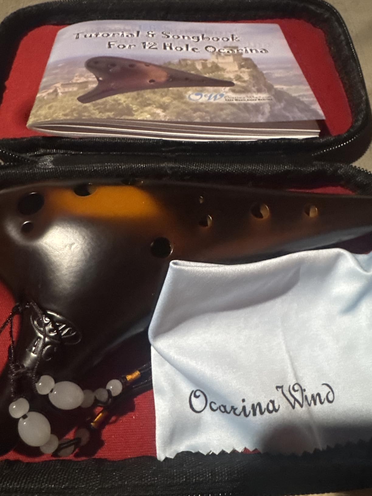 OcarinaWind 12 Hole Alto C Ceramic Ocarina - Classic Strawfire | Handcrafted Collectible with Protective EVA Case customer photo 2