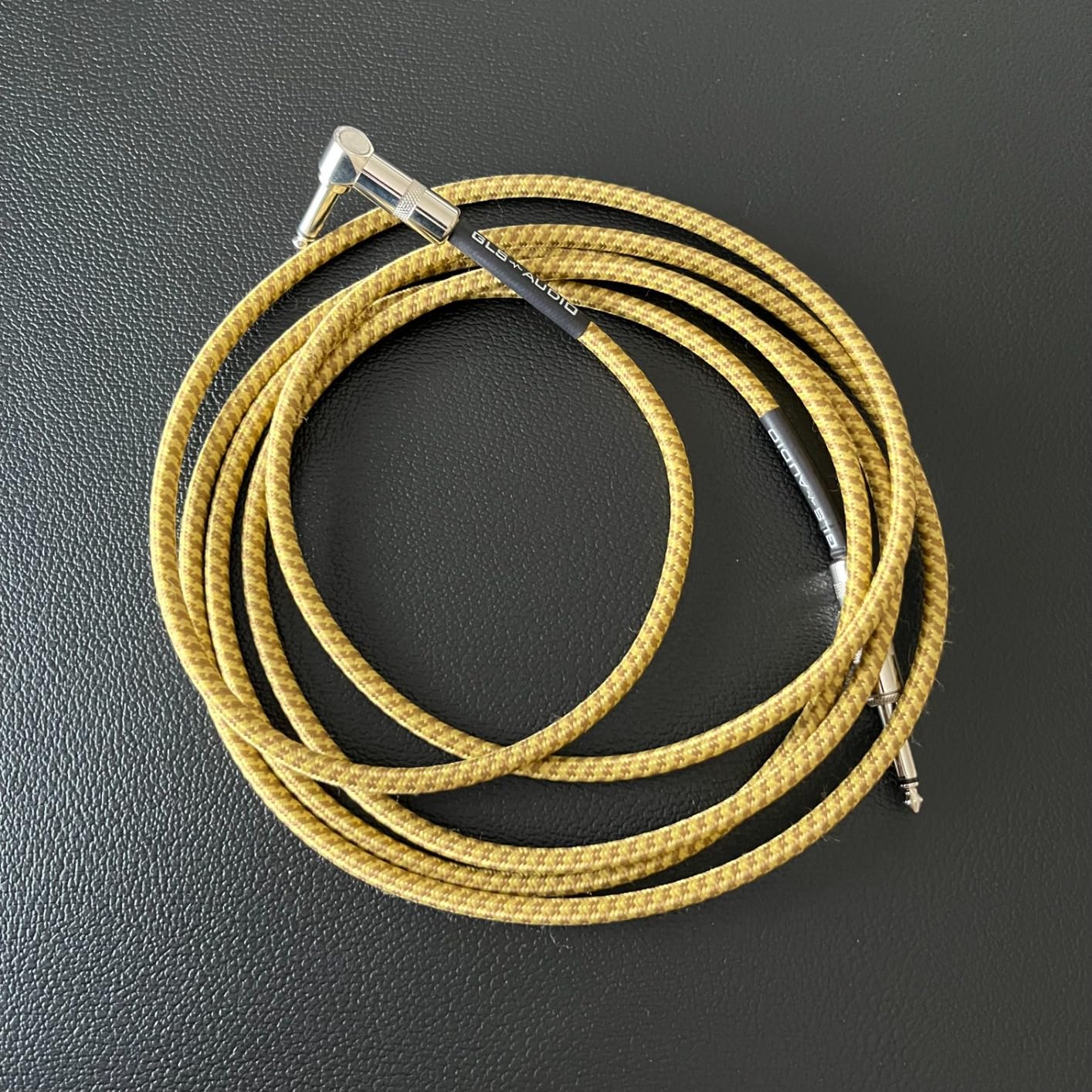 GLS Audio Instrument Cable 20 Ft Electric Guitar Cable Braided Brown/Yellow customer photo 2
