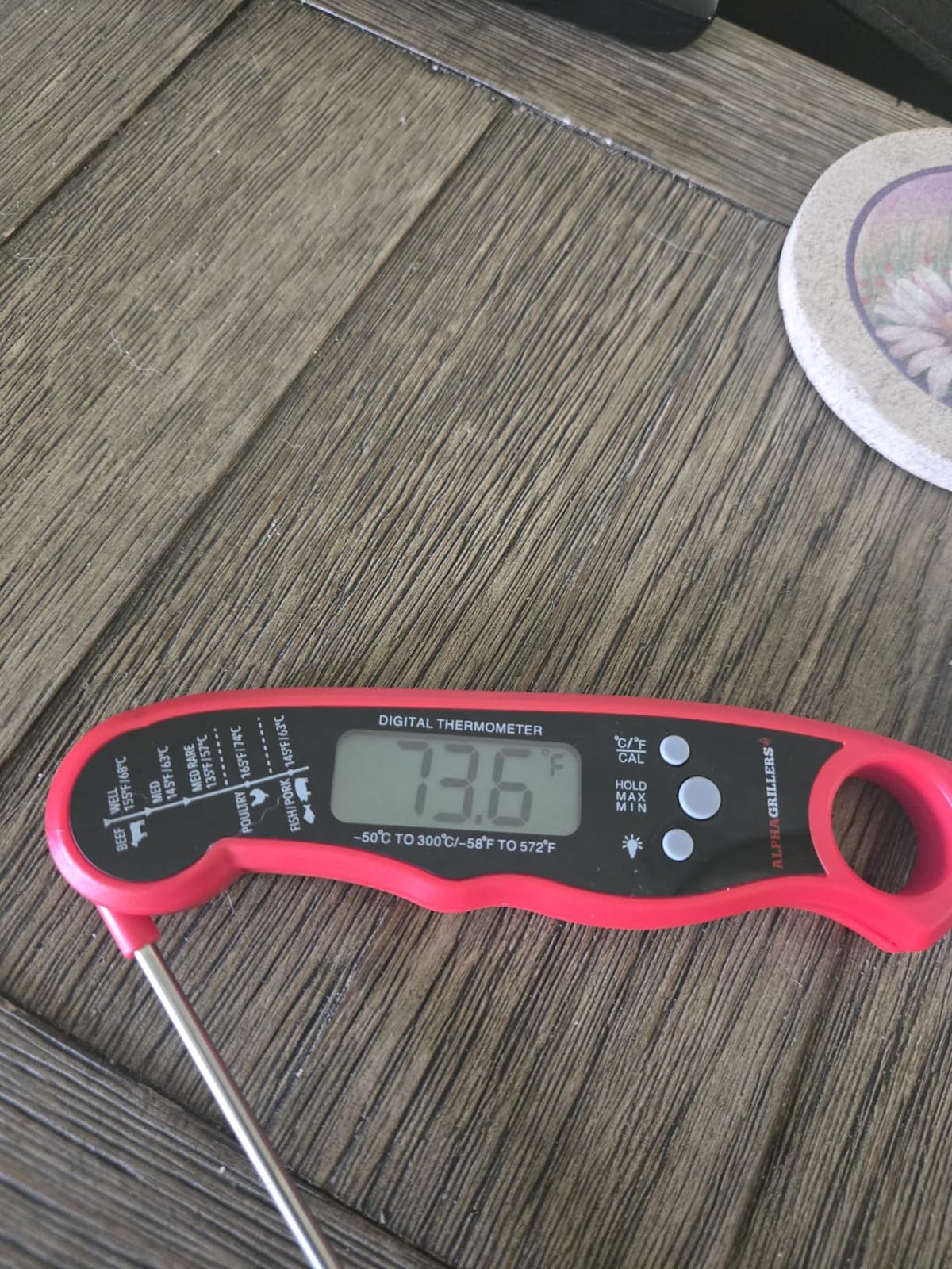 Alpha Grillers Instant Read Meat Thermometer Digital, Cooking, Food, Grill | 1-2 Second Ultra-Fast Response Time, Bright Backlit Display, Waterproof (IP67), Pre-Calibrated & Ready to Use customer photo 1