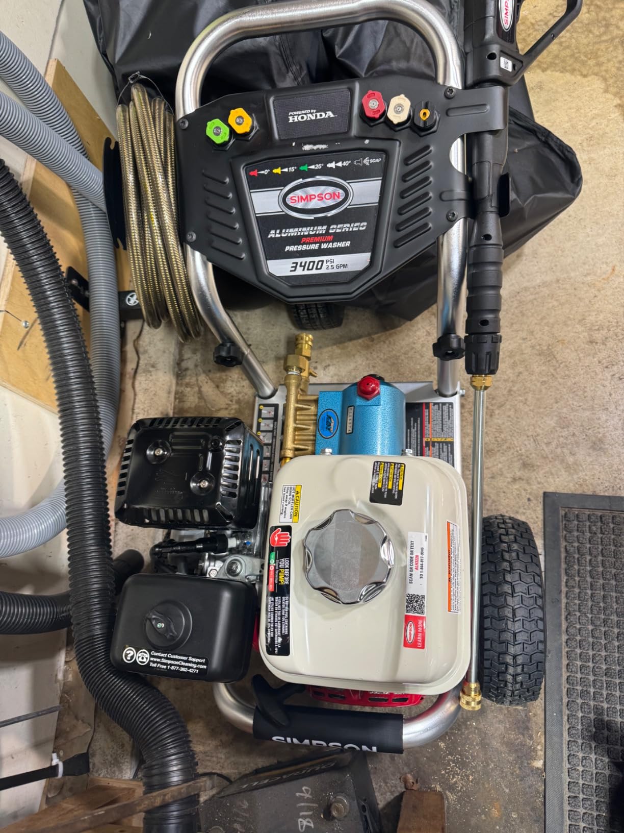 Simpson Cleaning 3400 PSI Gas Pressure Washer, 2.5 GPM, Honda GX200 Engine, Aluminum Series customer photo 2