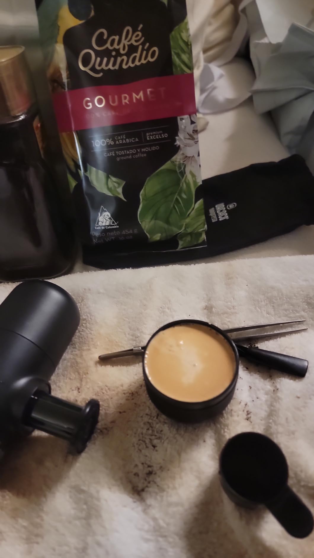 Wacaco Minipresso GR, Portable Espresso Machine, Compatible Ground Coffee, Hand Coffee Maker, Travel Gadgets, Manually Operated, Perfect for Camping, Hiking customer photo 1