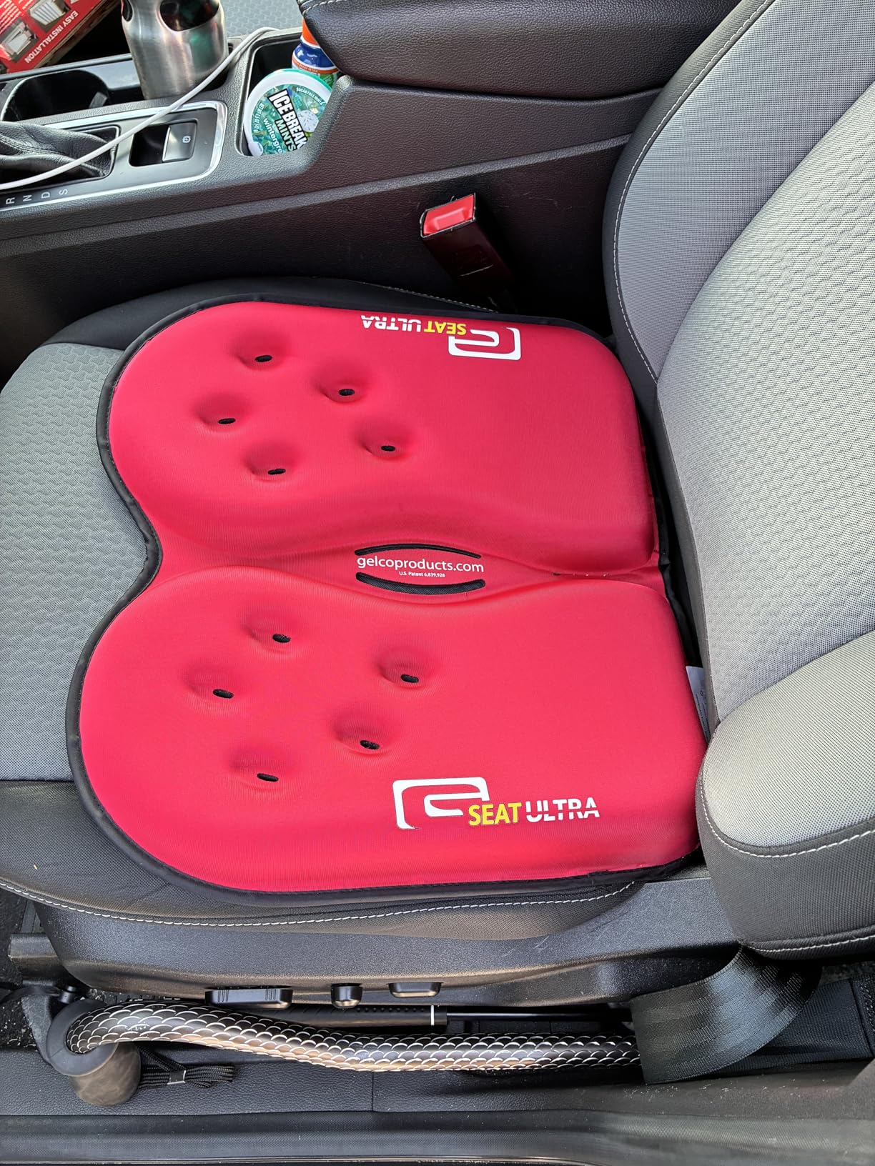 GSeat Ultra Orthopedic Gel and Foam Seat Cushion (Black) - for Coccyx, Back, Tailbone, Prostate, Postnatal, and Sciatica Pain/Discomfort - Office, Car, Chair, Travel customer photo 1