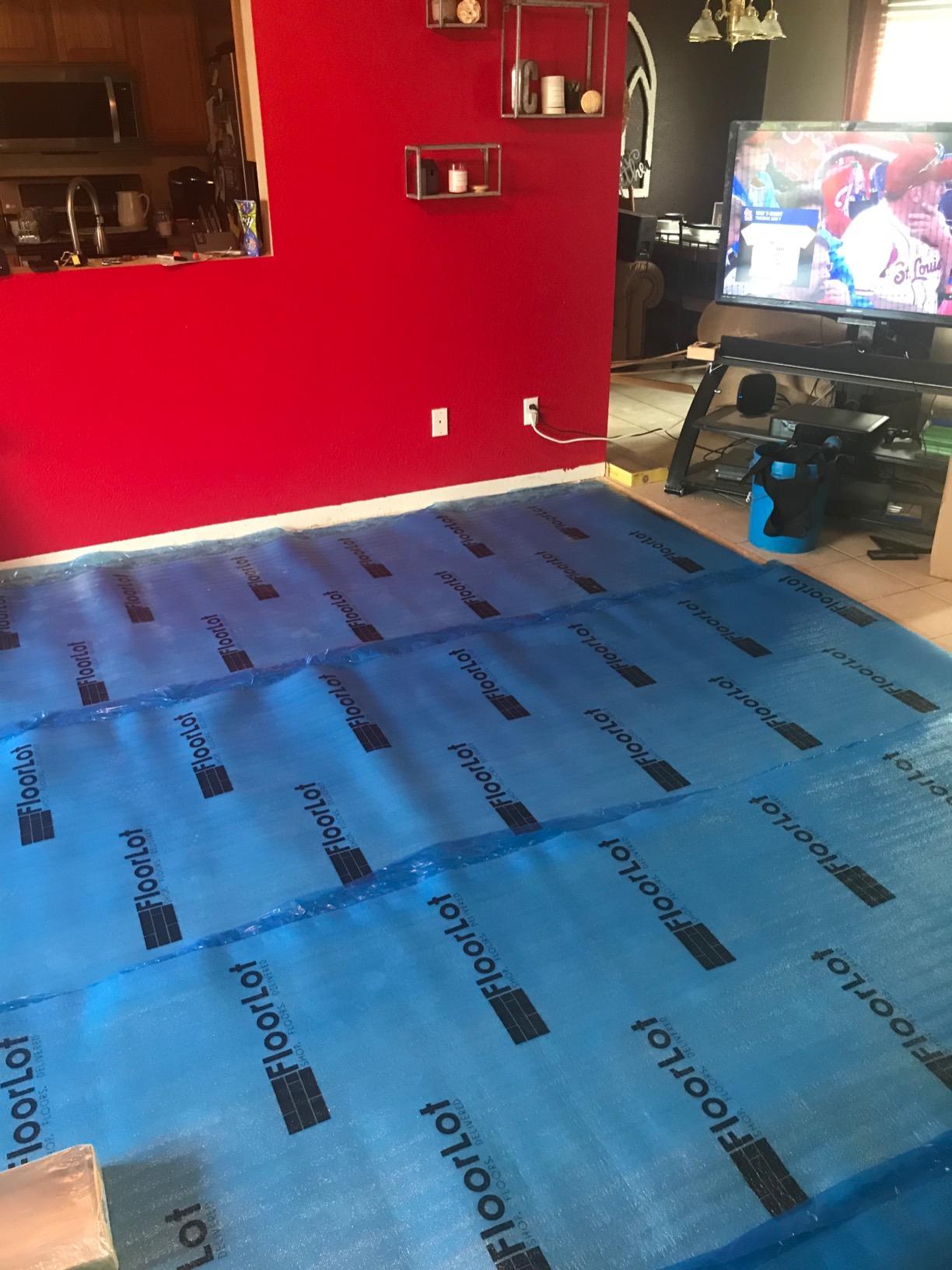 BlueStep Underlayment with Moisture Barrier for Laminate and Wood Floors, (200 sq.ft Roll) customer photo 2