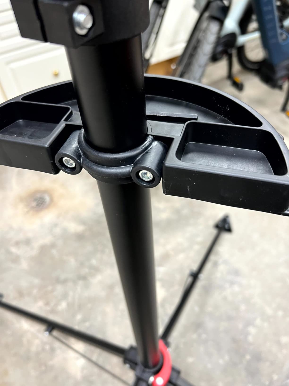 Yaheetech Bike Repair Stand Adjustable Foldable Bicycle Maintenance Rack | Steel stand raises your bike for hands-free repairs, holds heavy bikes up to 66 lb, and folds flat with a handy tool tray customer photo 2