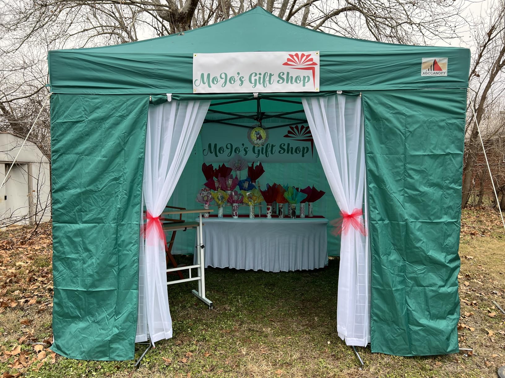 ABCCANOPY Heavy Duty Easy Pop up Canopy Tent with Sidewalls 10x10, White customer photo 1